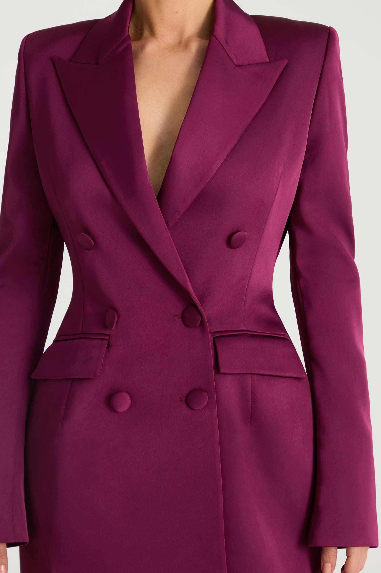 MONICA BURGUNDY BLAZER DRESS