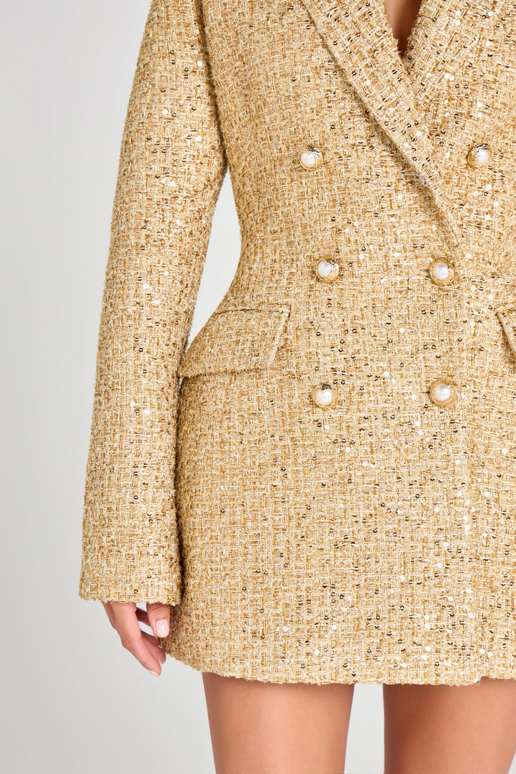 NADINE MERABI Blazer Monica Gold Blazer Dress
