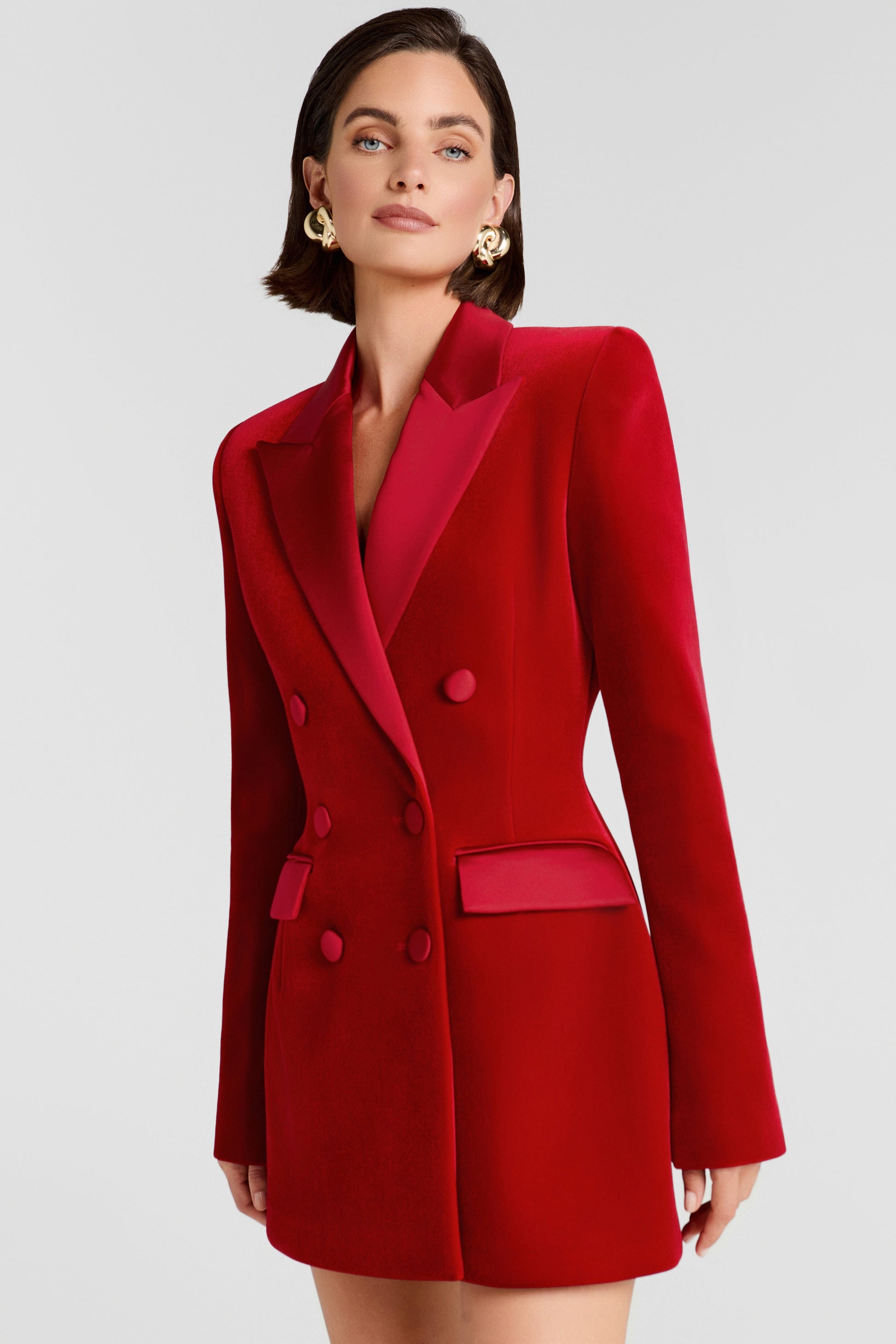 nadine merabi red velvet dress Nadine Merabi Harley Red Dress 8