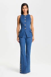 KENDRA LIGHT DENIM TROUSERS