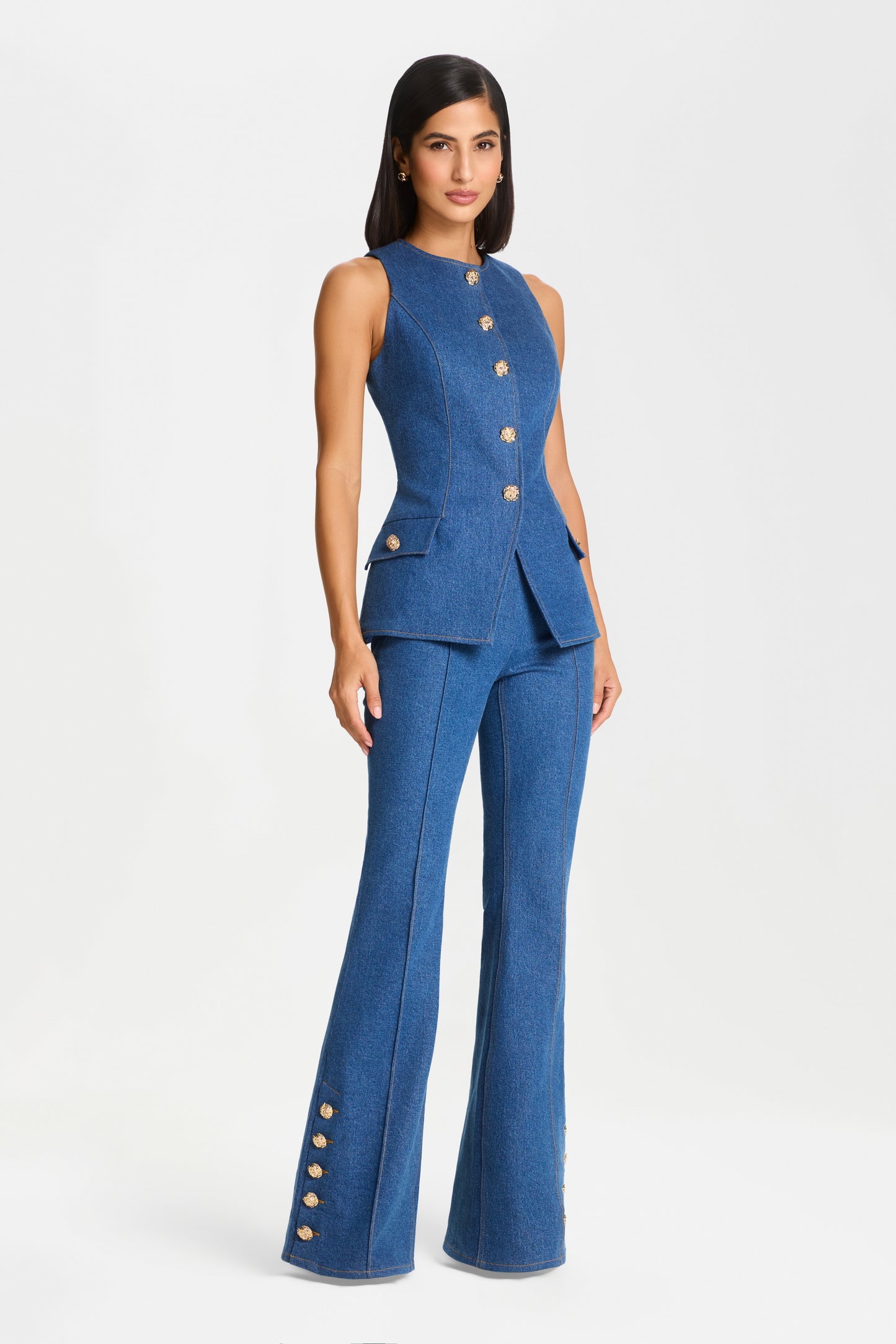 NICOLE DENIM WAISTCOAT
