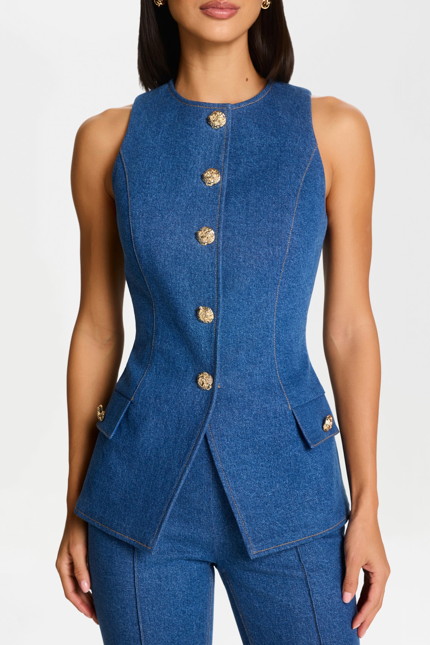 NICOLE DENIM WAISTCOAT