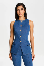 NICOLE DENIM WAISTCOAT