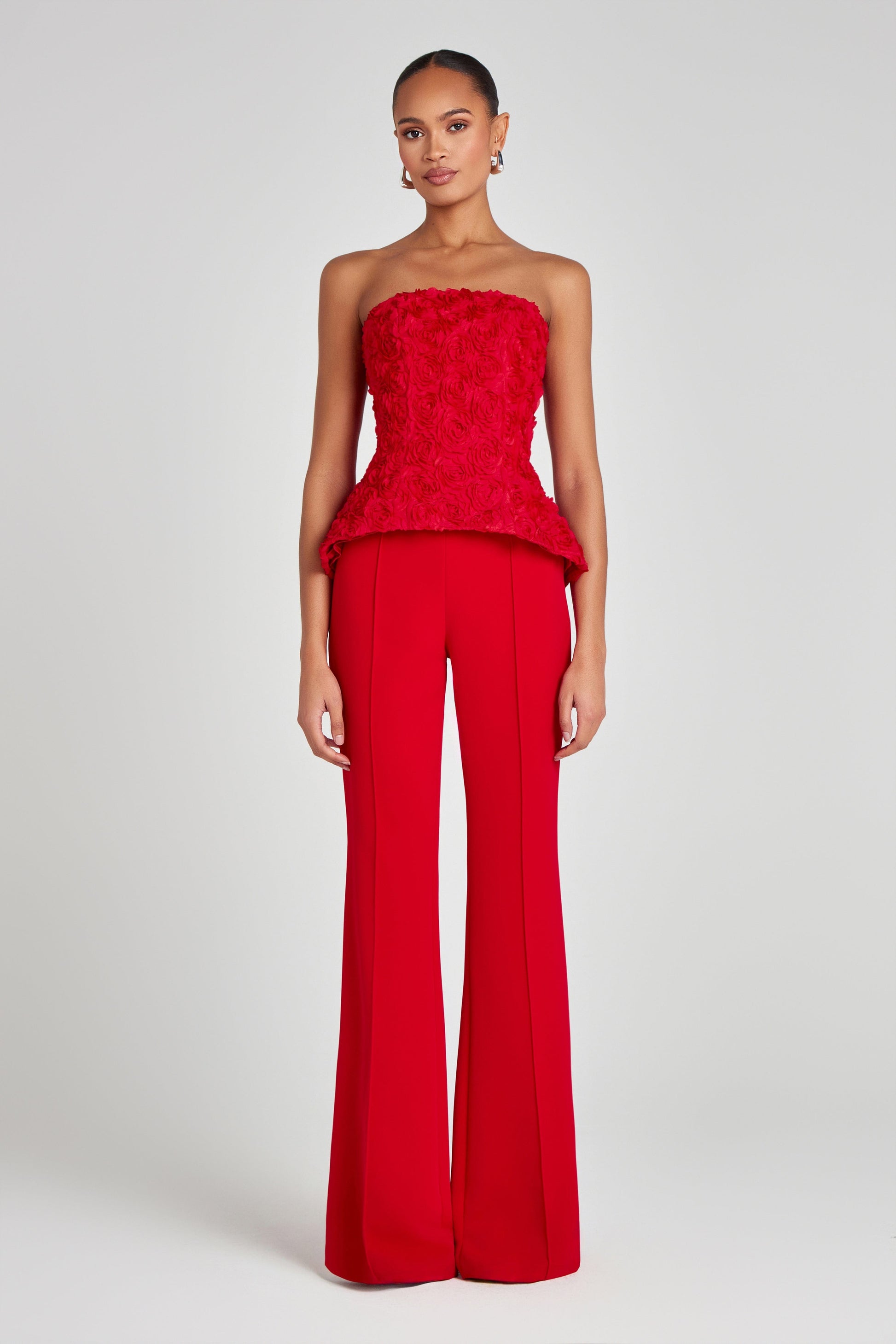 red dress trousers Harrogate Pants modern style that commands attention Red Palazzo Pants, High Waist
