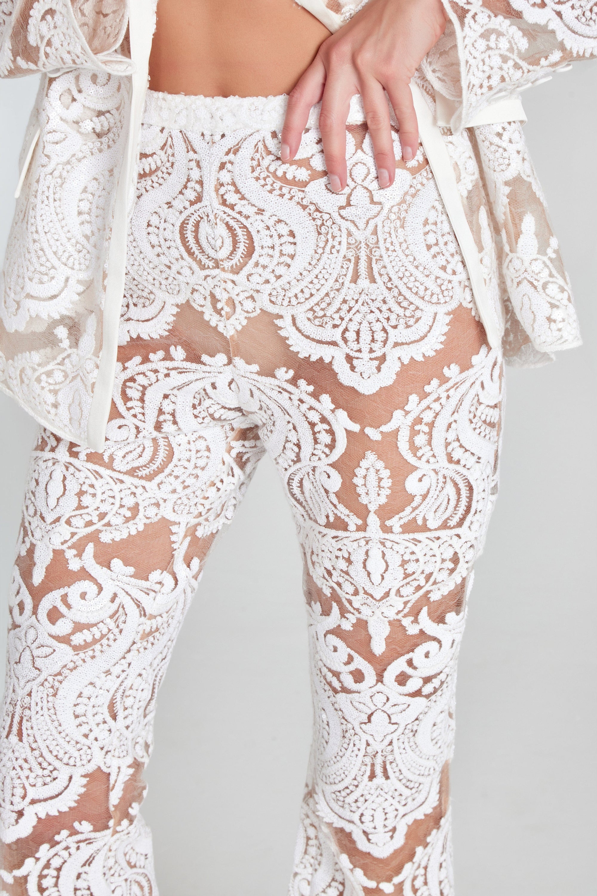 NADINE MERABI Trousers Piper White Trousers