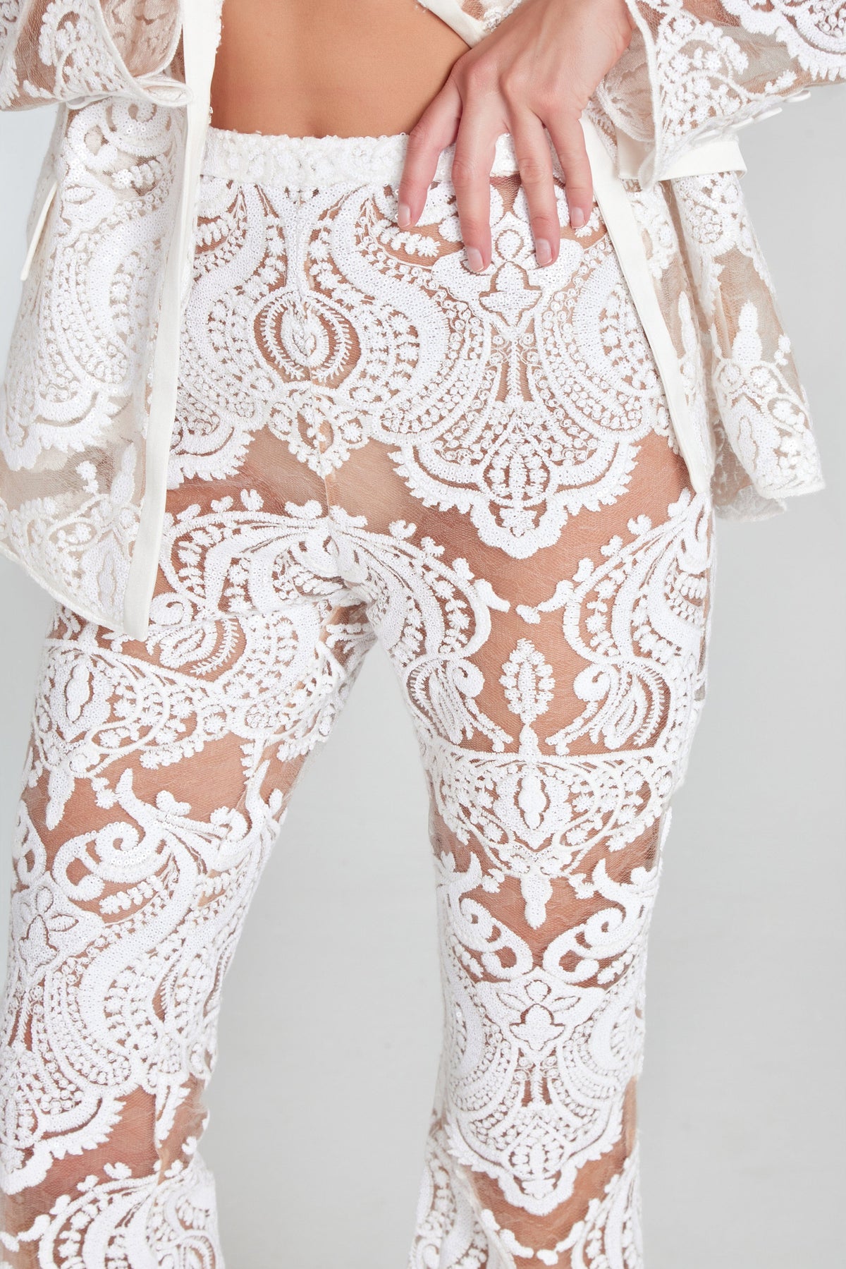 NADINE MERABI Trousers Piper White Trousers