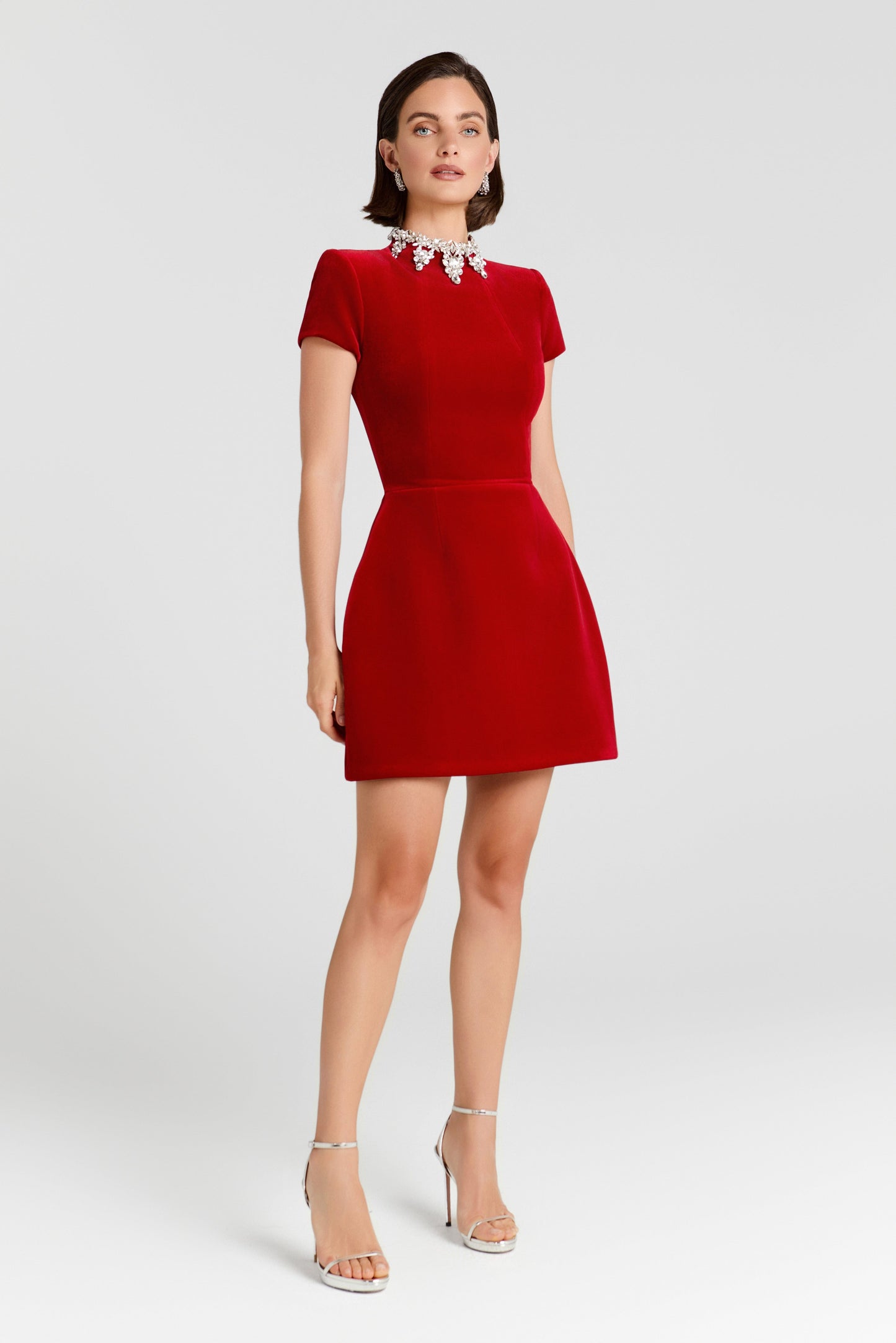red dress nadine merabi Lydia Mini Dress