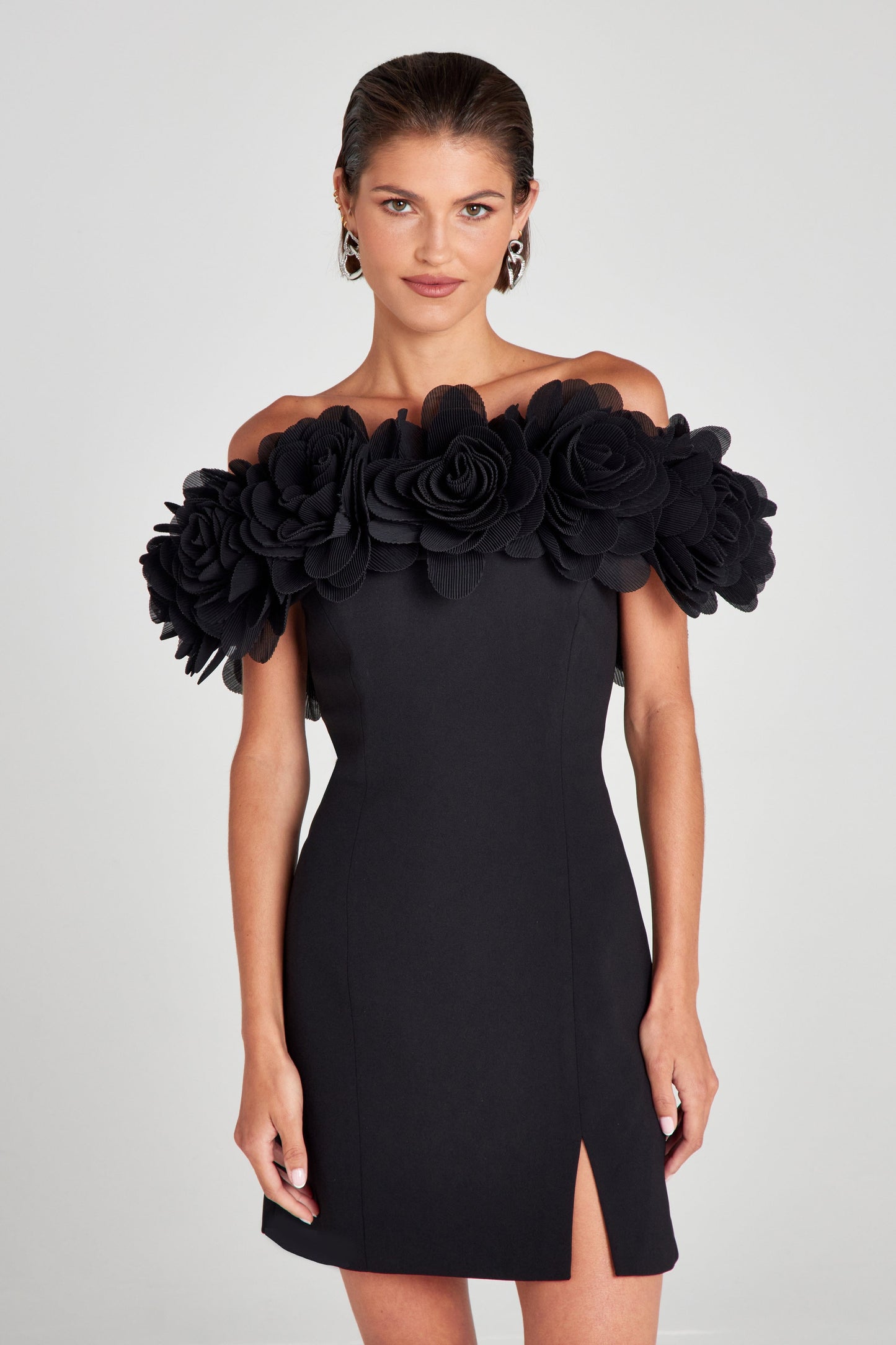 Renee Black Dress | NADINE MERABI Renee Black Dress | NADINE MERABI