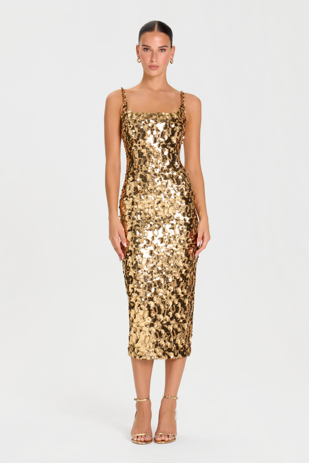 MIDI Dresses TAMARA GOLD DRESS