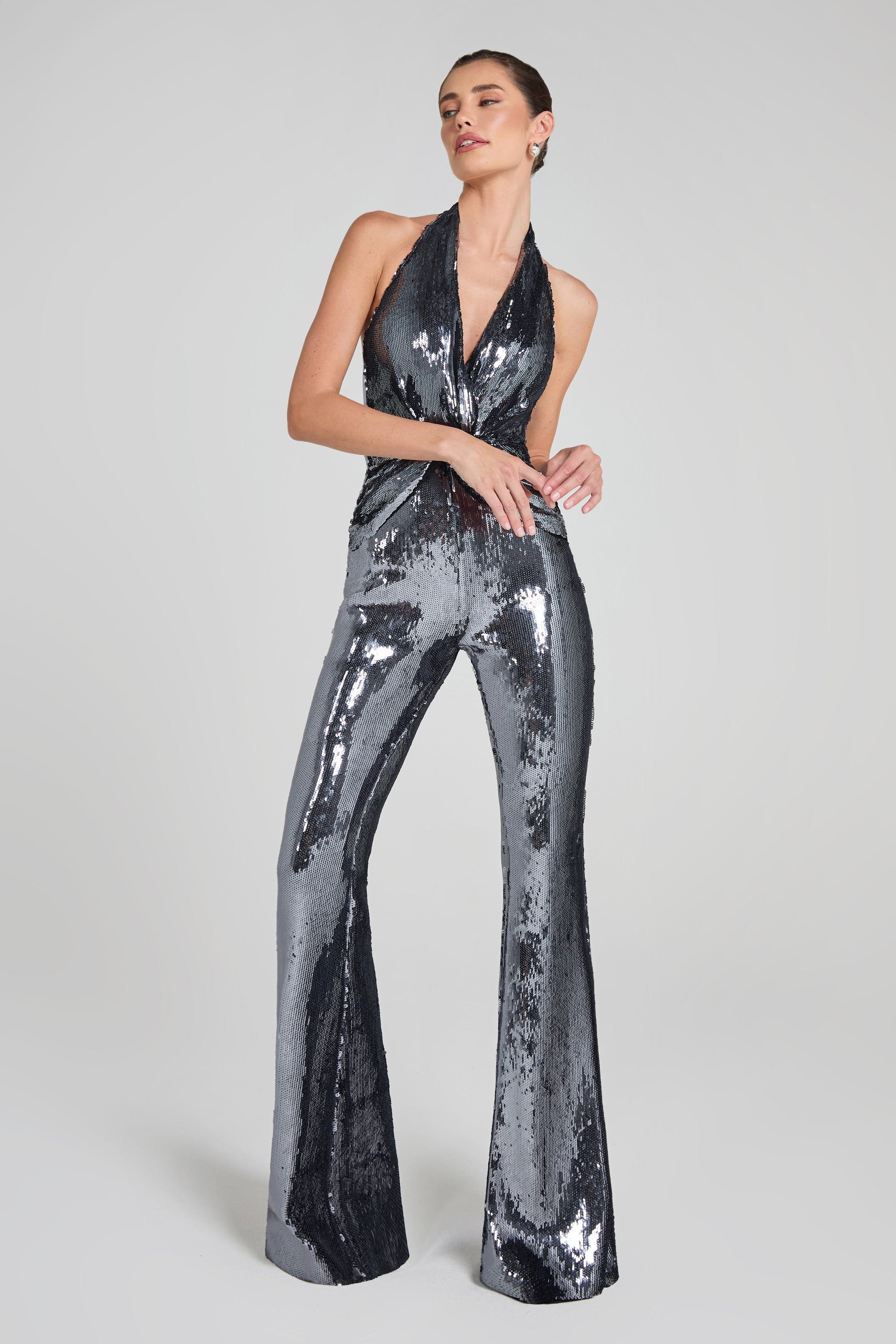 NADINE MERABI Jumpsuits Tianna Silver Jumpsuit