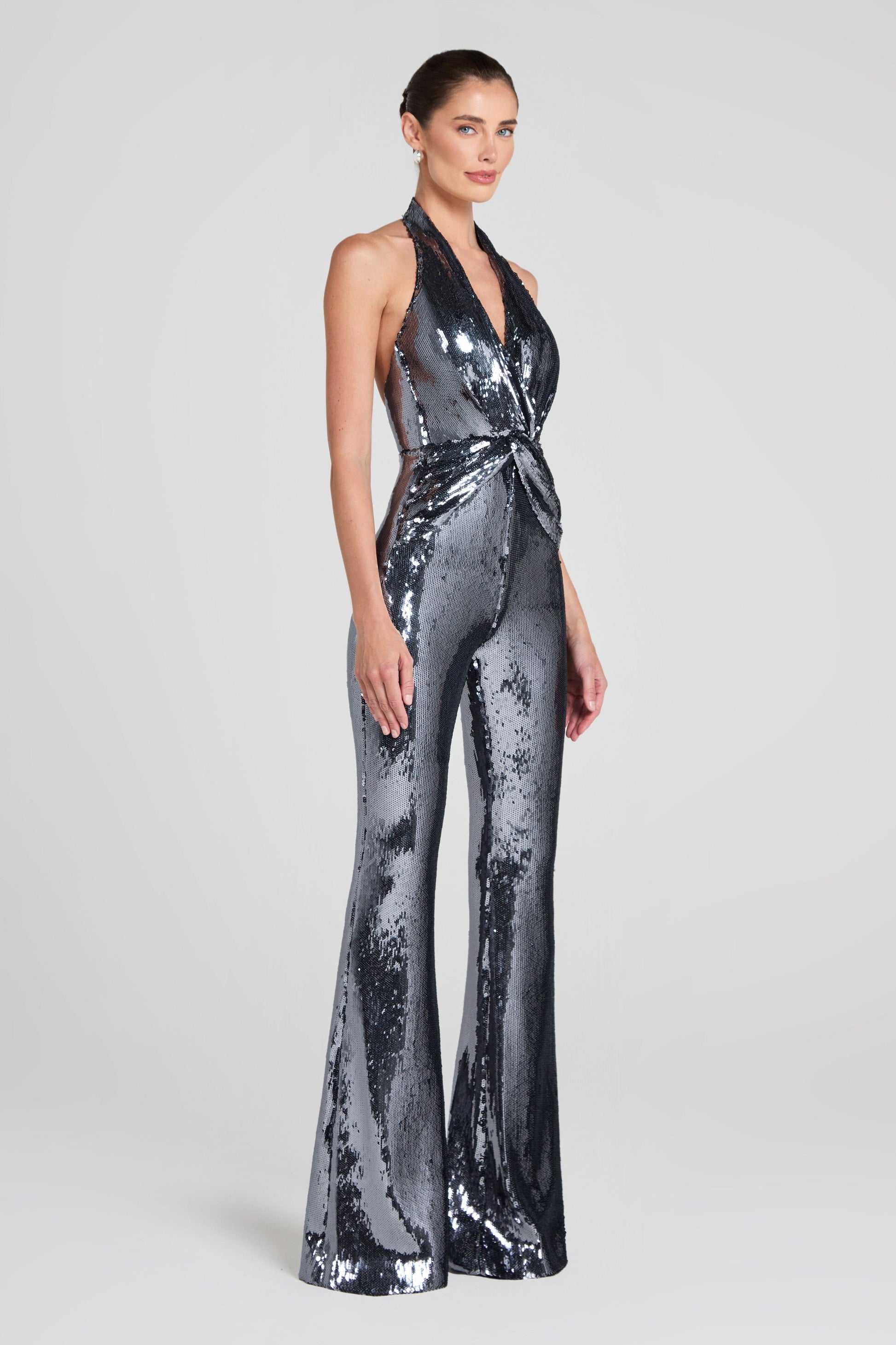 Tianna Silver Jumpsuit NADINE MERABI