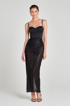 Valentina Black Dress | NADINE MERABI