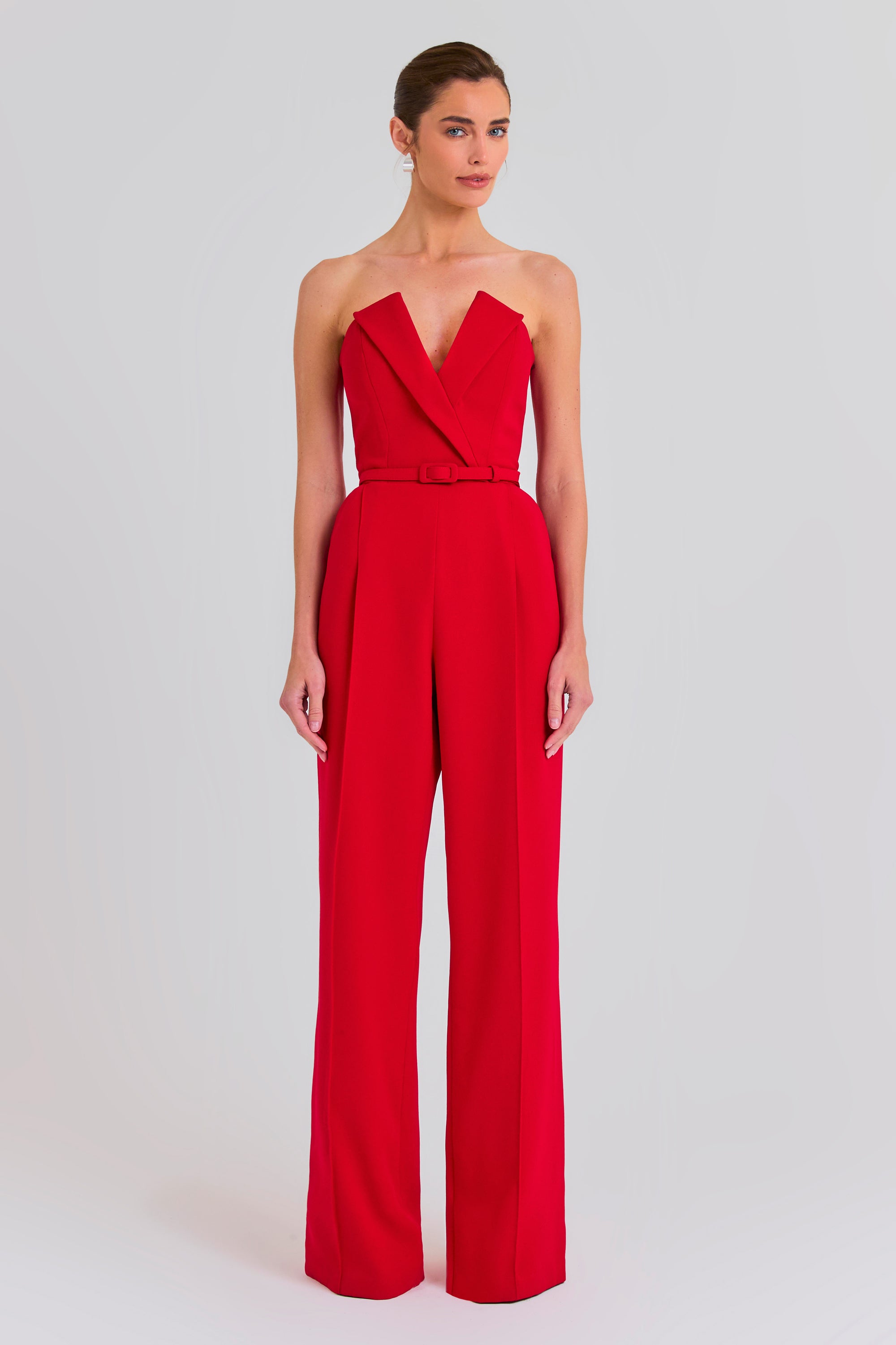 Red jumpsuit deals evening wear