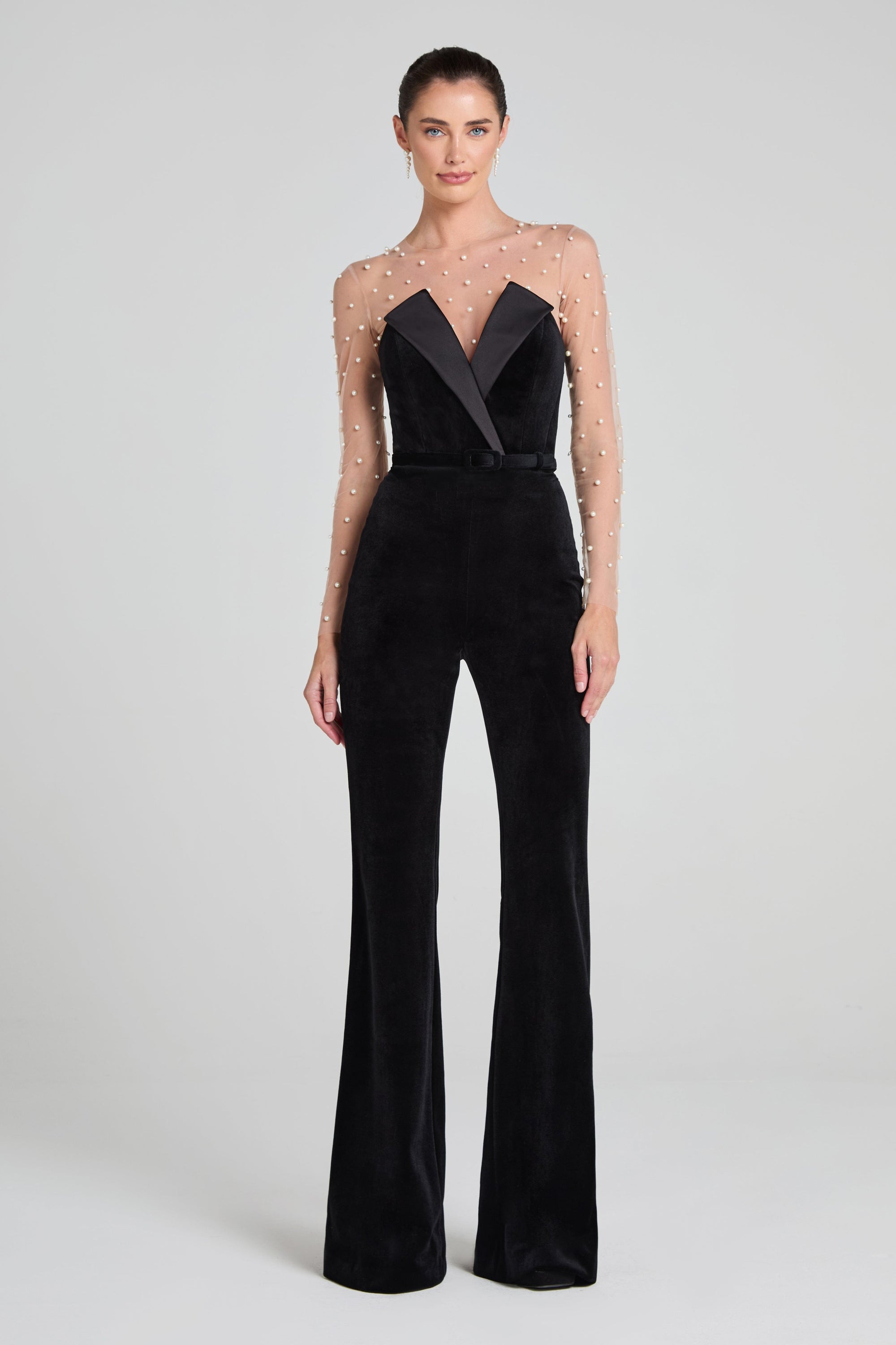 NADINE MERABI Jumpsuits Vivianne Black Jumpsuit