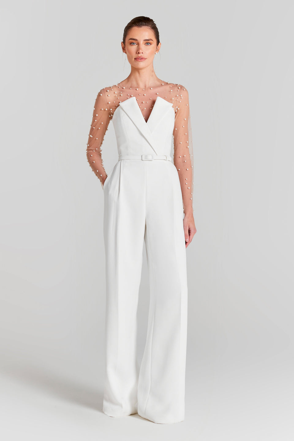 NADINE MERABI Jumpsuits Vanessa White Jumpsuit