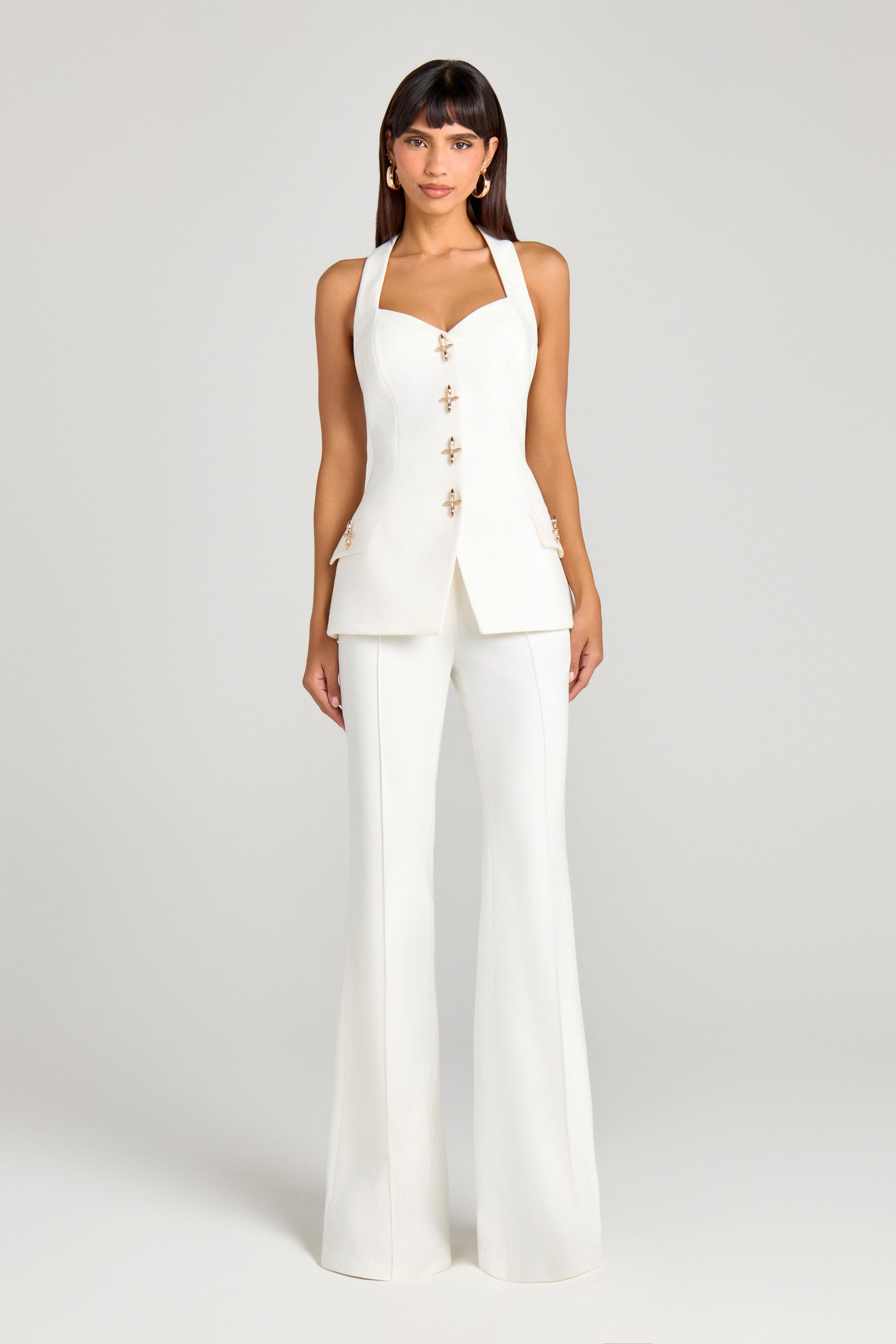 NADINE MERABI Tops Zoe White Waistcoat
