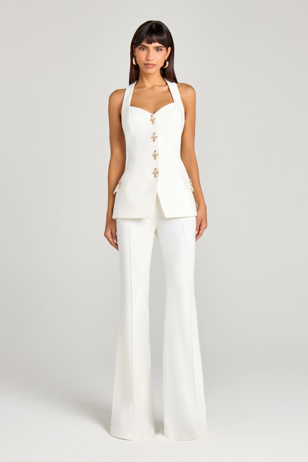 NADINE MERABI Tops Zoe White Waistcoat