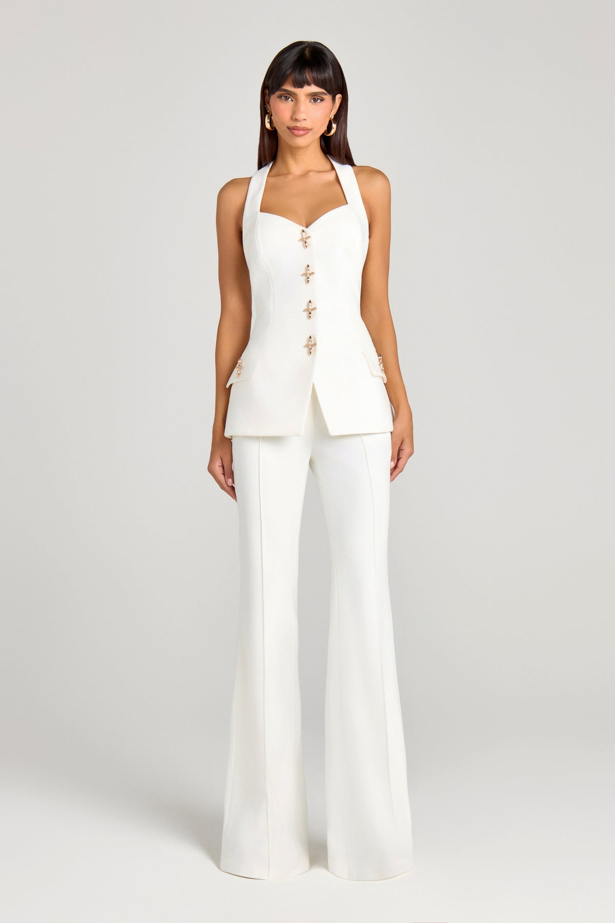 NADINE MERABI Tops Zoe White Waistcoat
