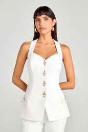 NADINE MERABI Tops Zoe White Waistcoat