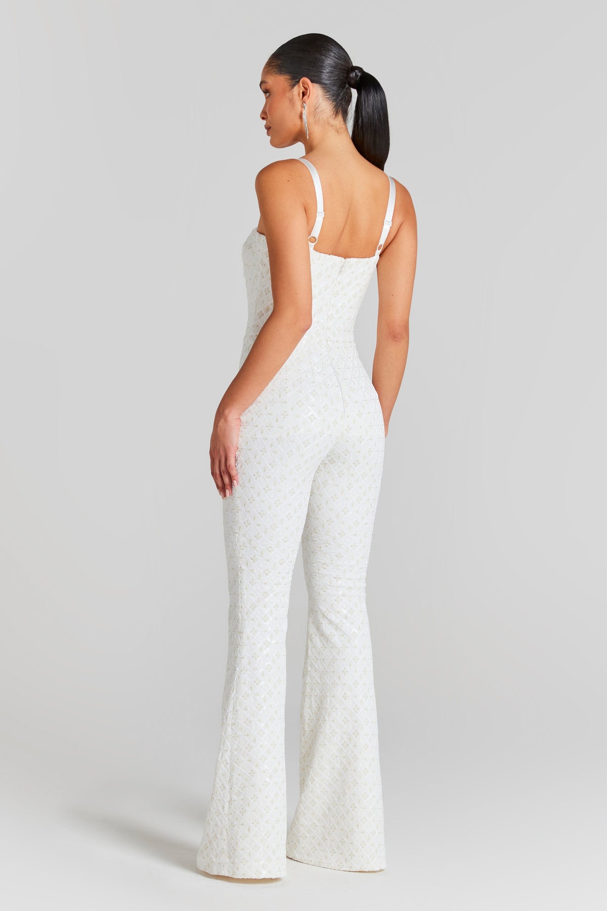 NADINE MERABI Jumpsuits Hailey White Jumpsuit