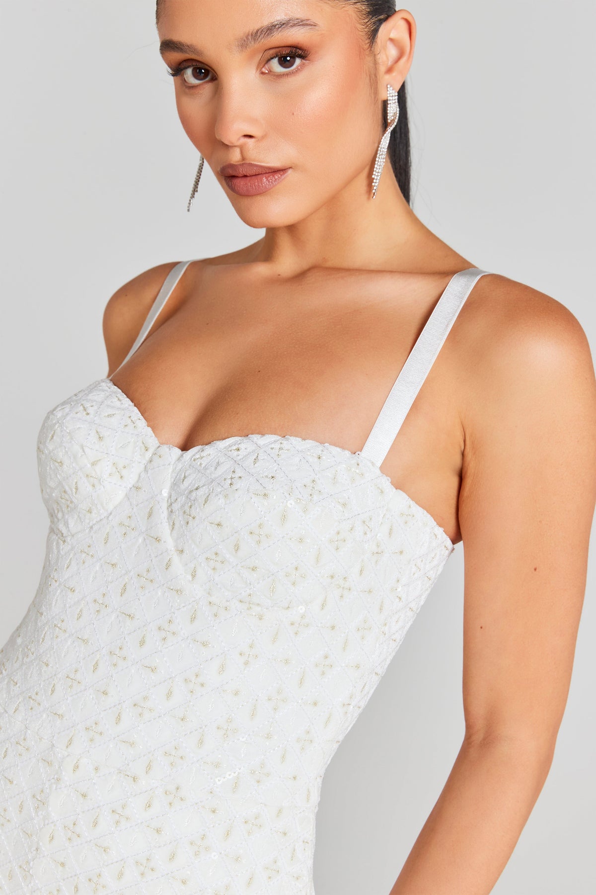 NADINE MERABI Jumpsuits Hailey White Jumpsuit