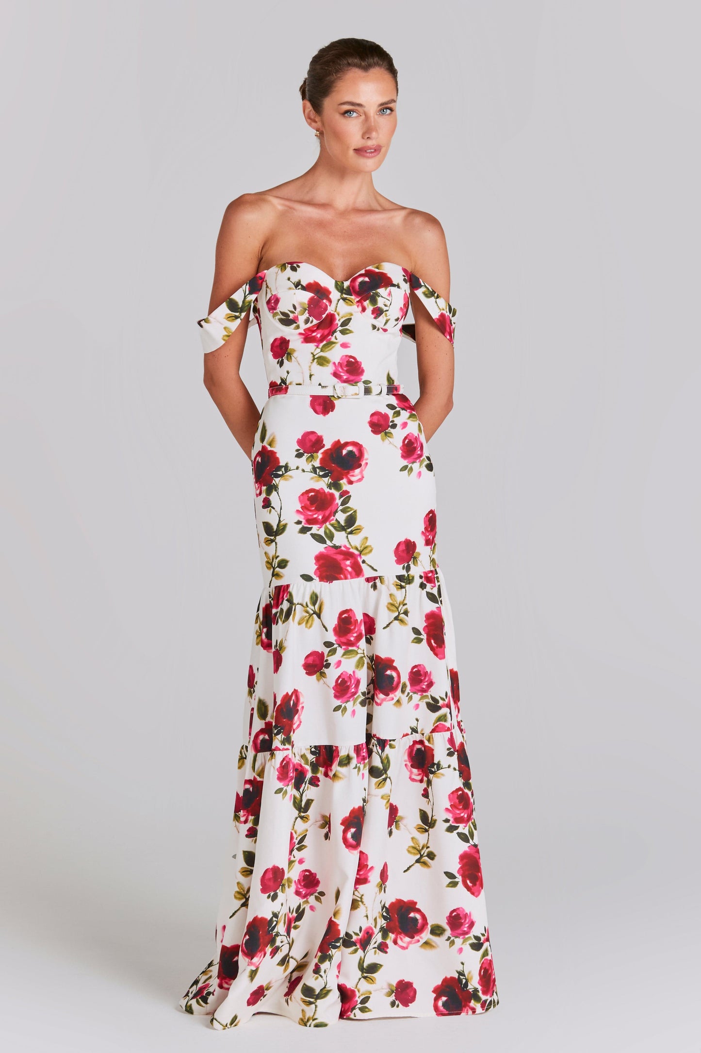 NADINE MERABI Dresses Juliet White Floral Dress