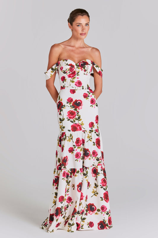 NADINE MERABI Dresses Juliet White Floral Dress