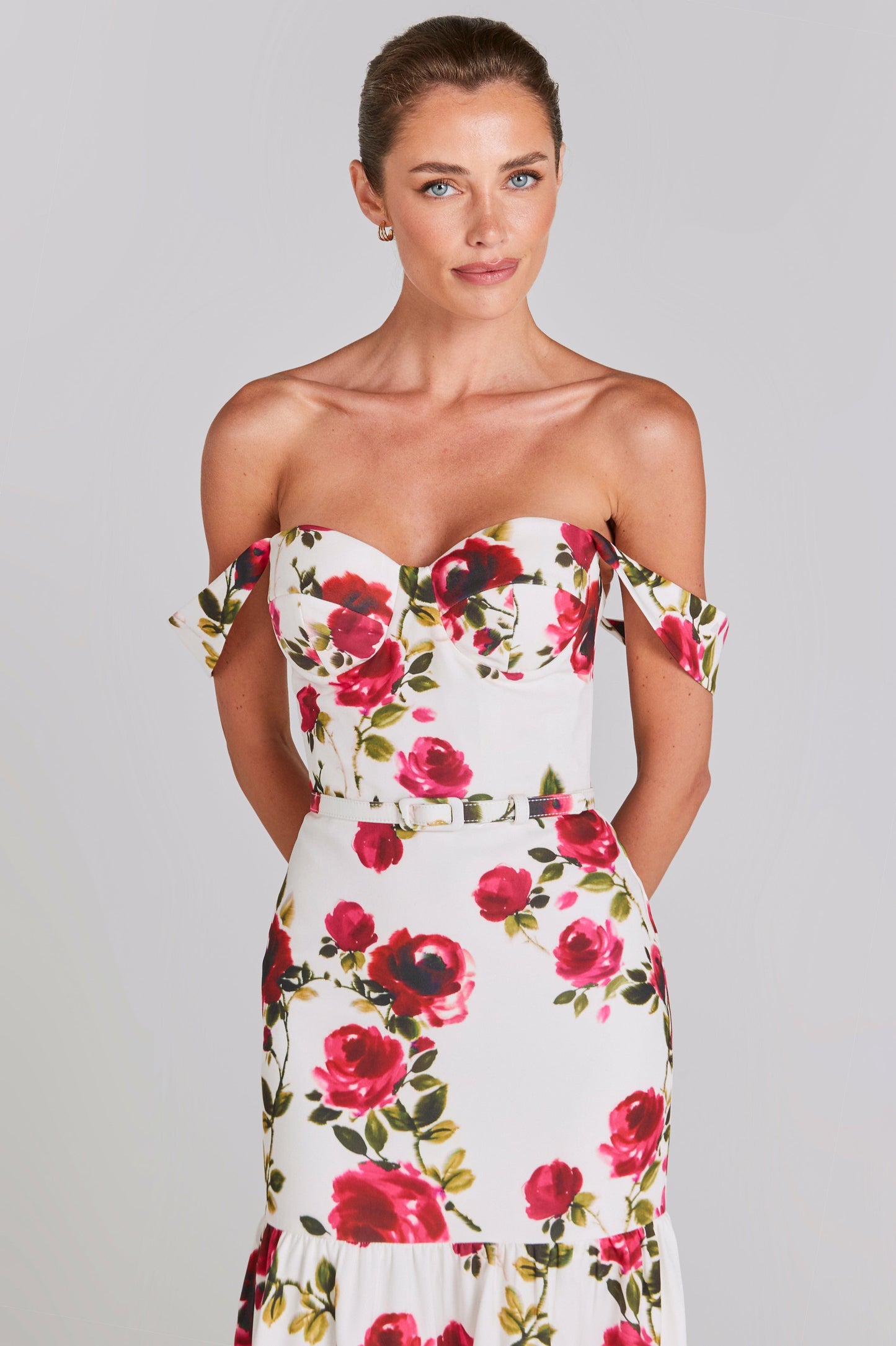 NADINE MERABI Dresses Juliet White Floral Dress