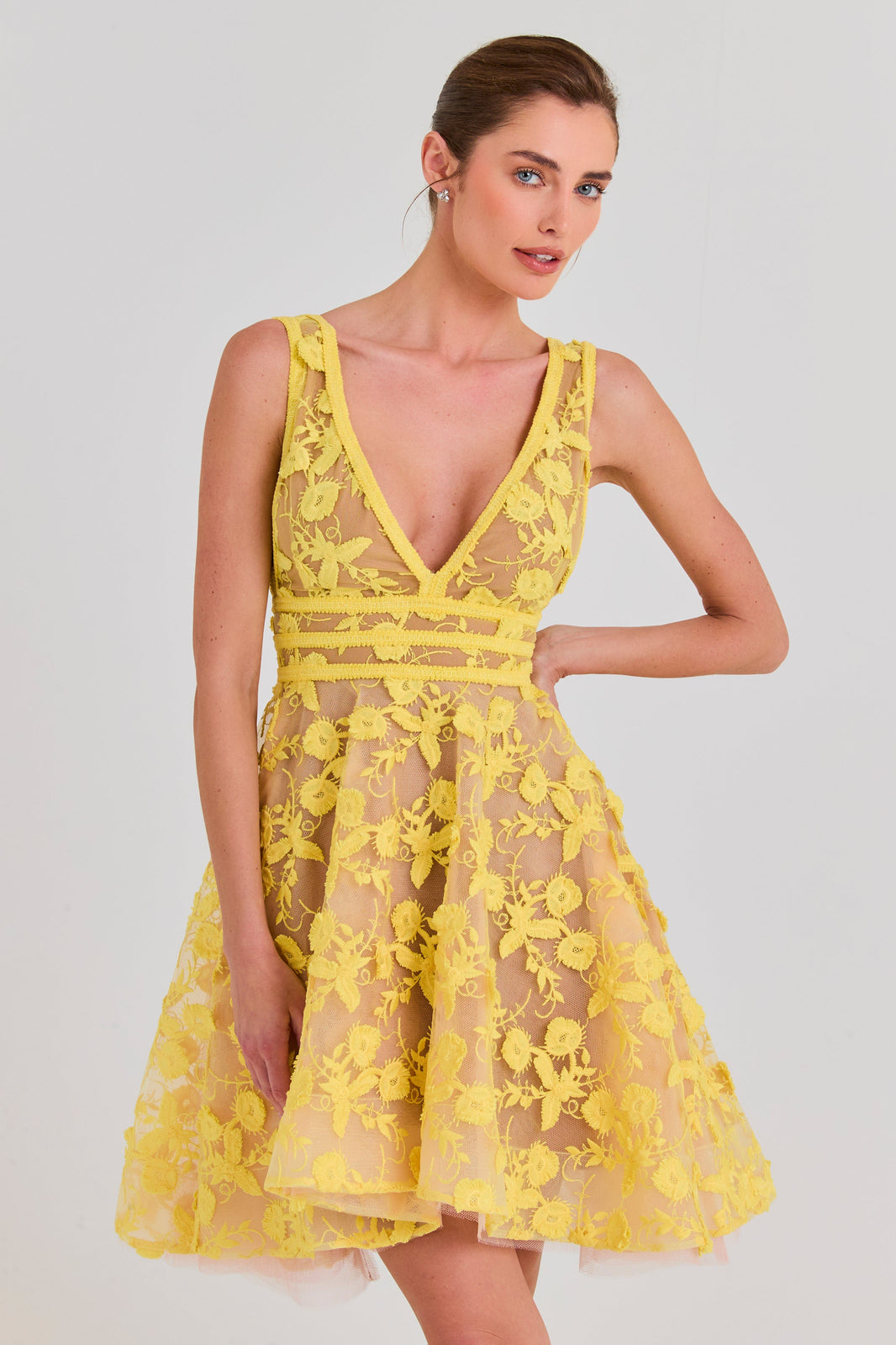 Nadine Merabi Dresses Lola Lemon Dress