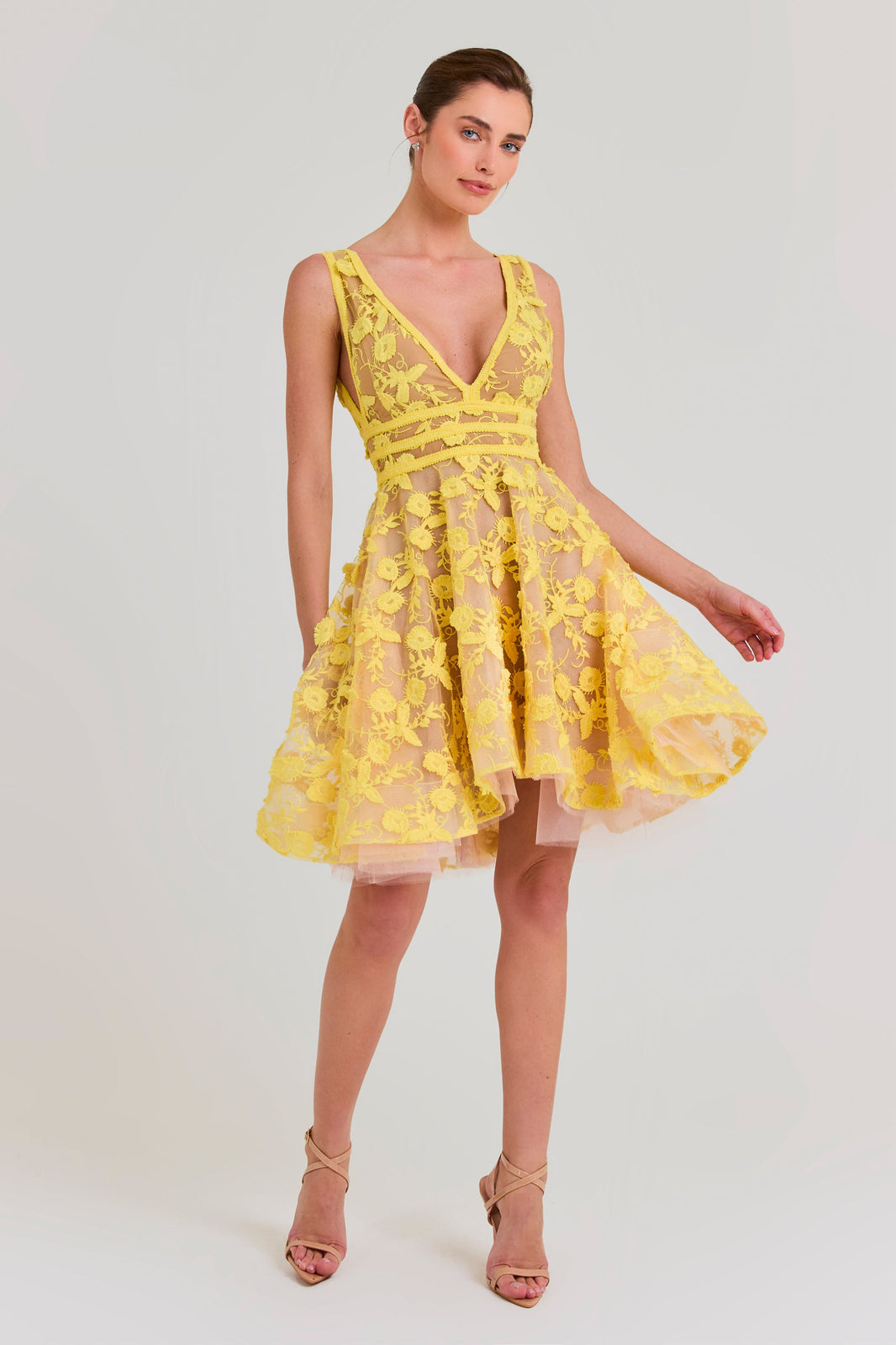 Nadine Merabi Dresses Lola Lemon Dress
