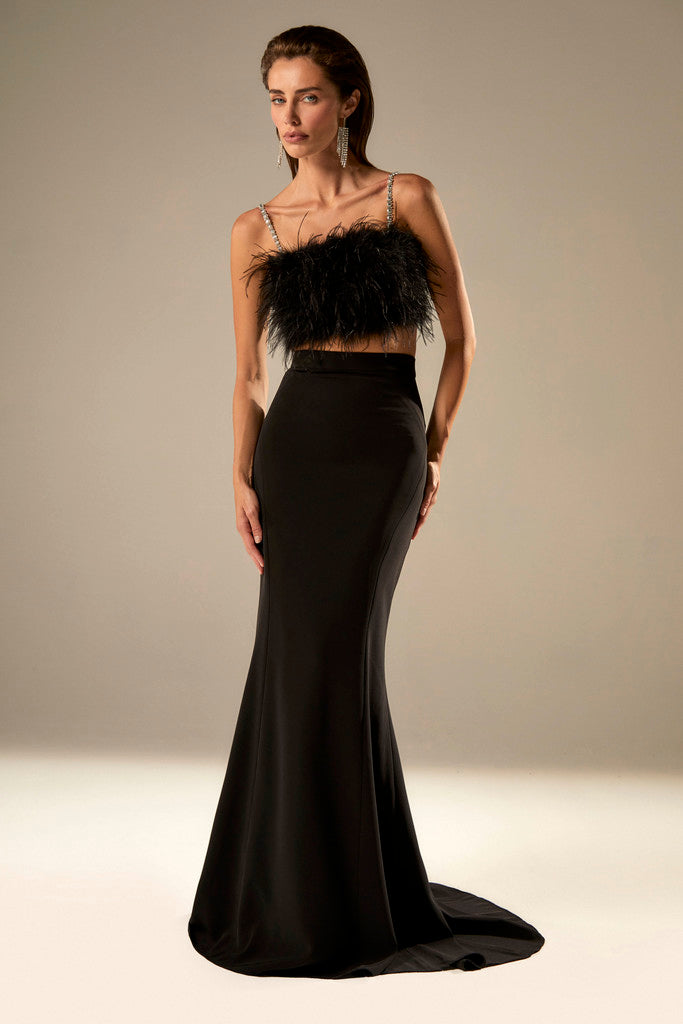 Carolina Black Maxi Skirt