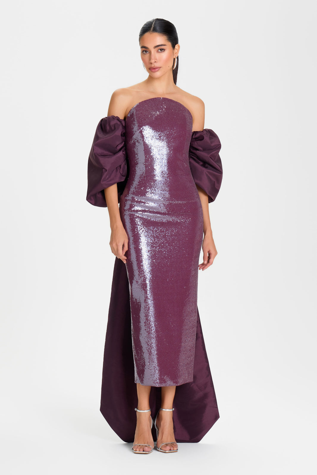 MIDI Dresses LAYLA BURGUNDY DRESS
