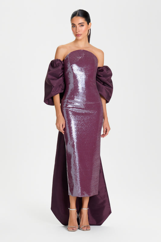 LAYLA BURGUNDY DRESS