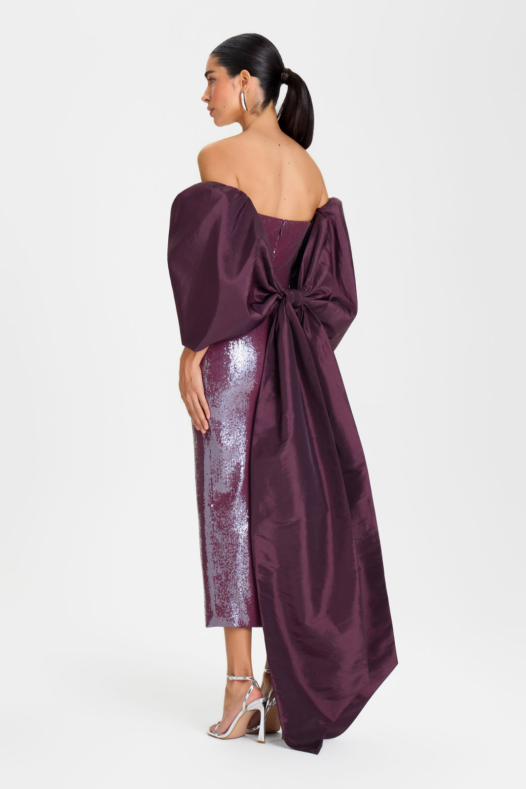MIDI Dresses LAYLA BURGUNDY DRESS