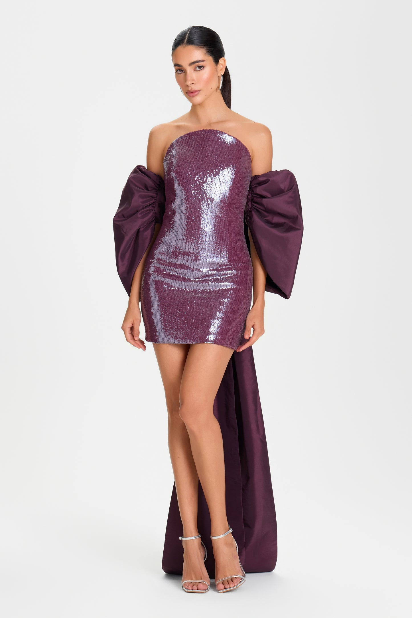 LARA BURGUNDY DRESS
