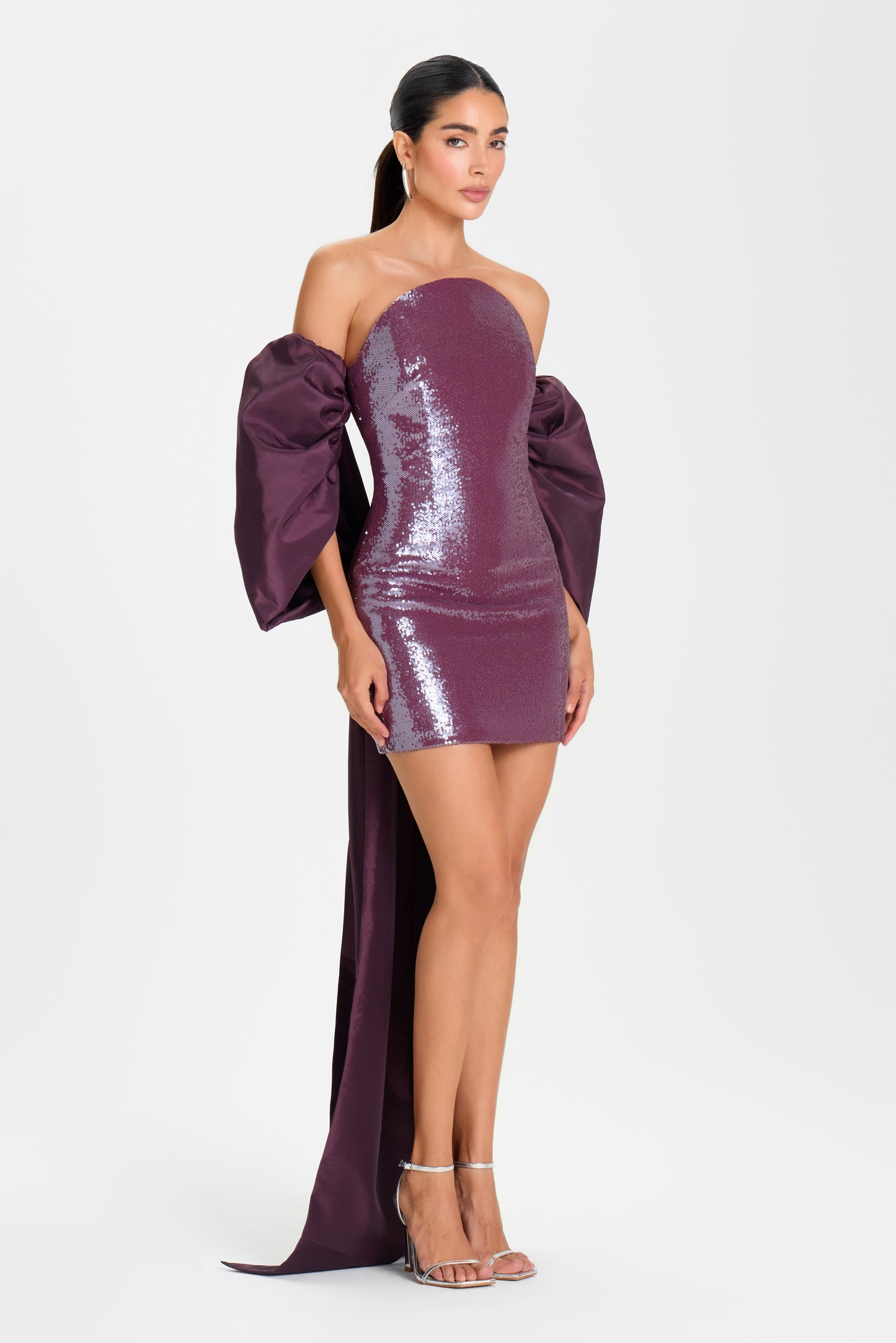 LARA BURGUNDY DRESS