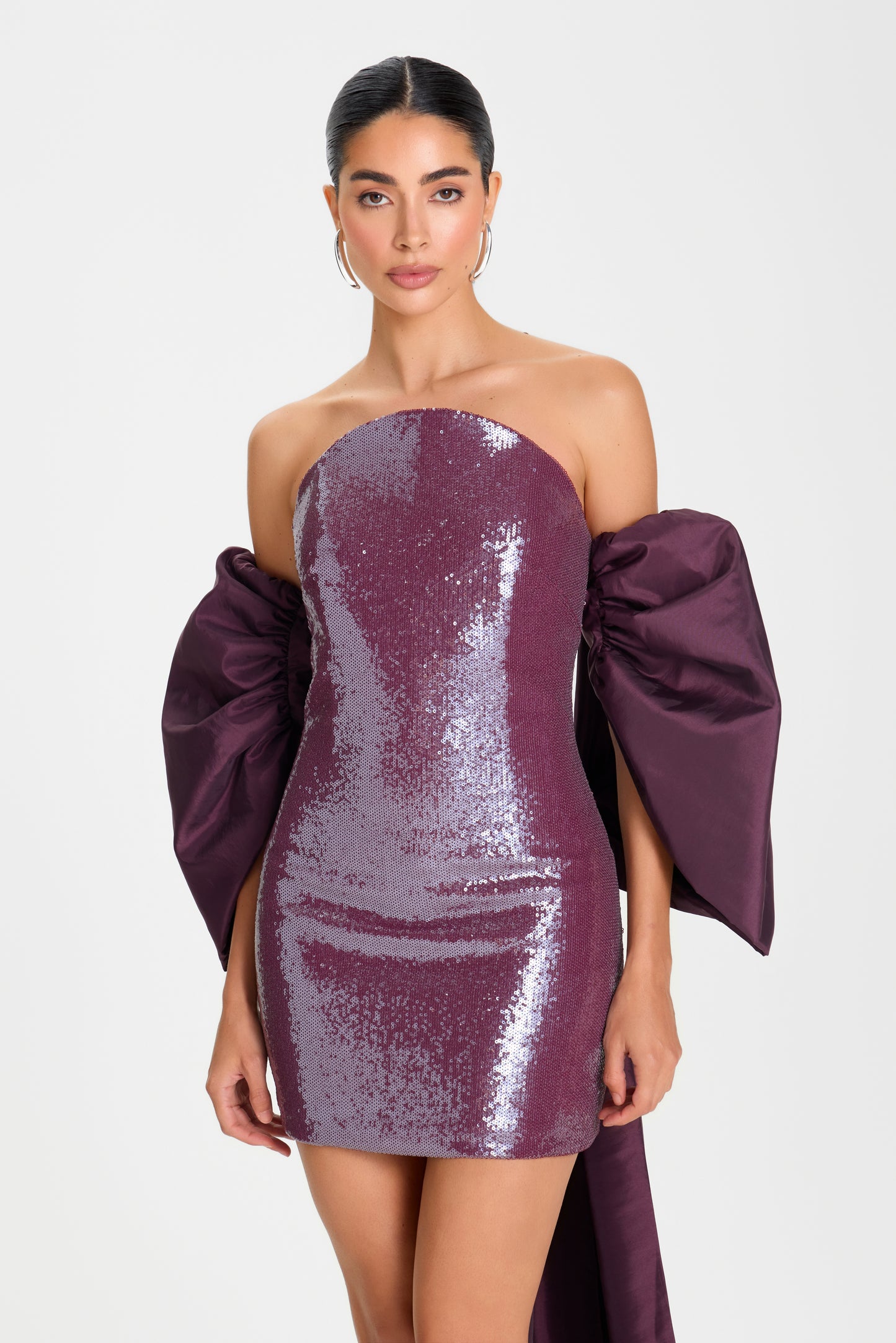 LARA BURGUNDY DRESS