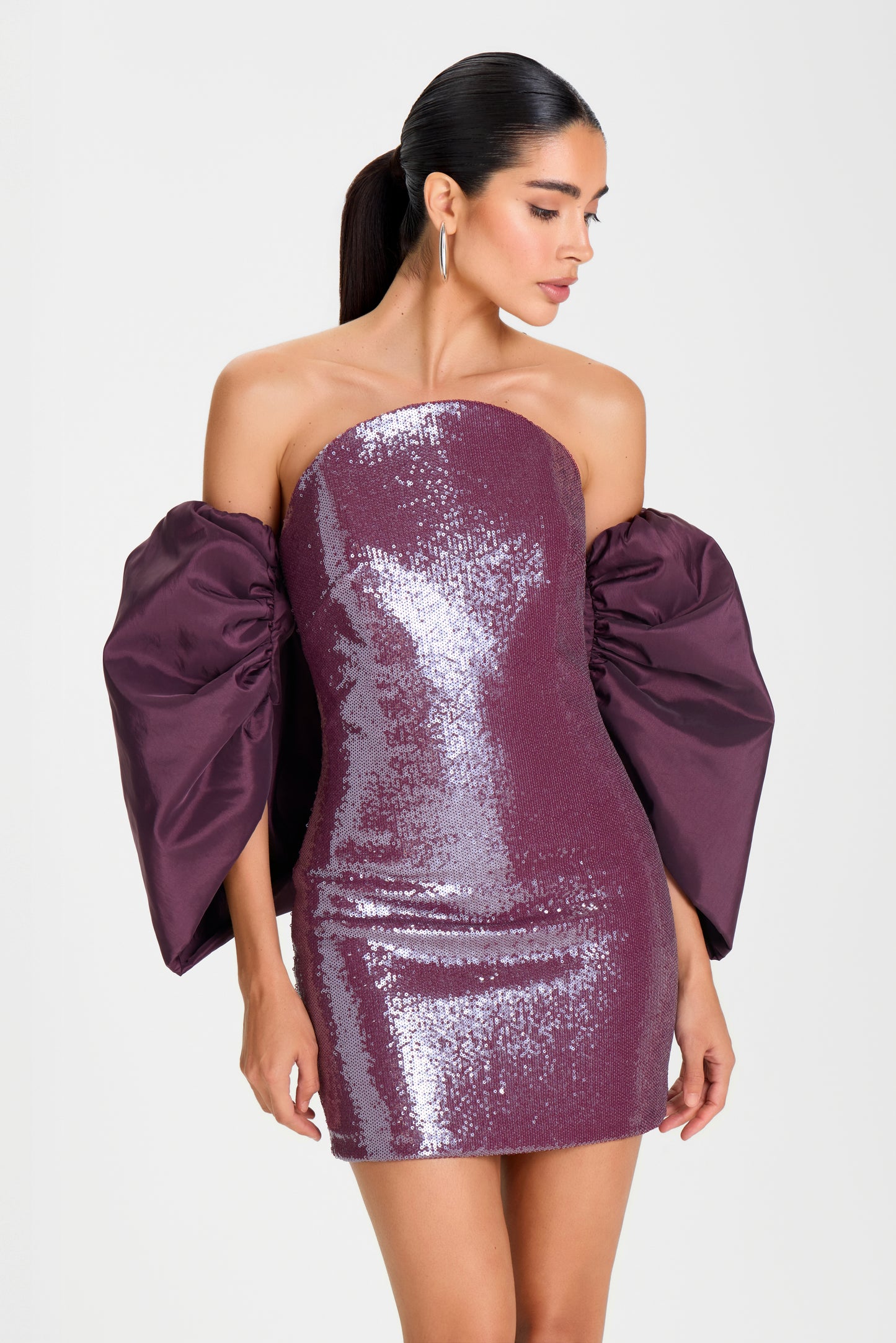 LARA BURGUNDY DRESS