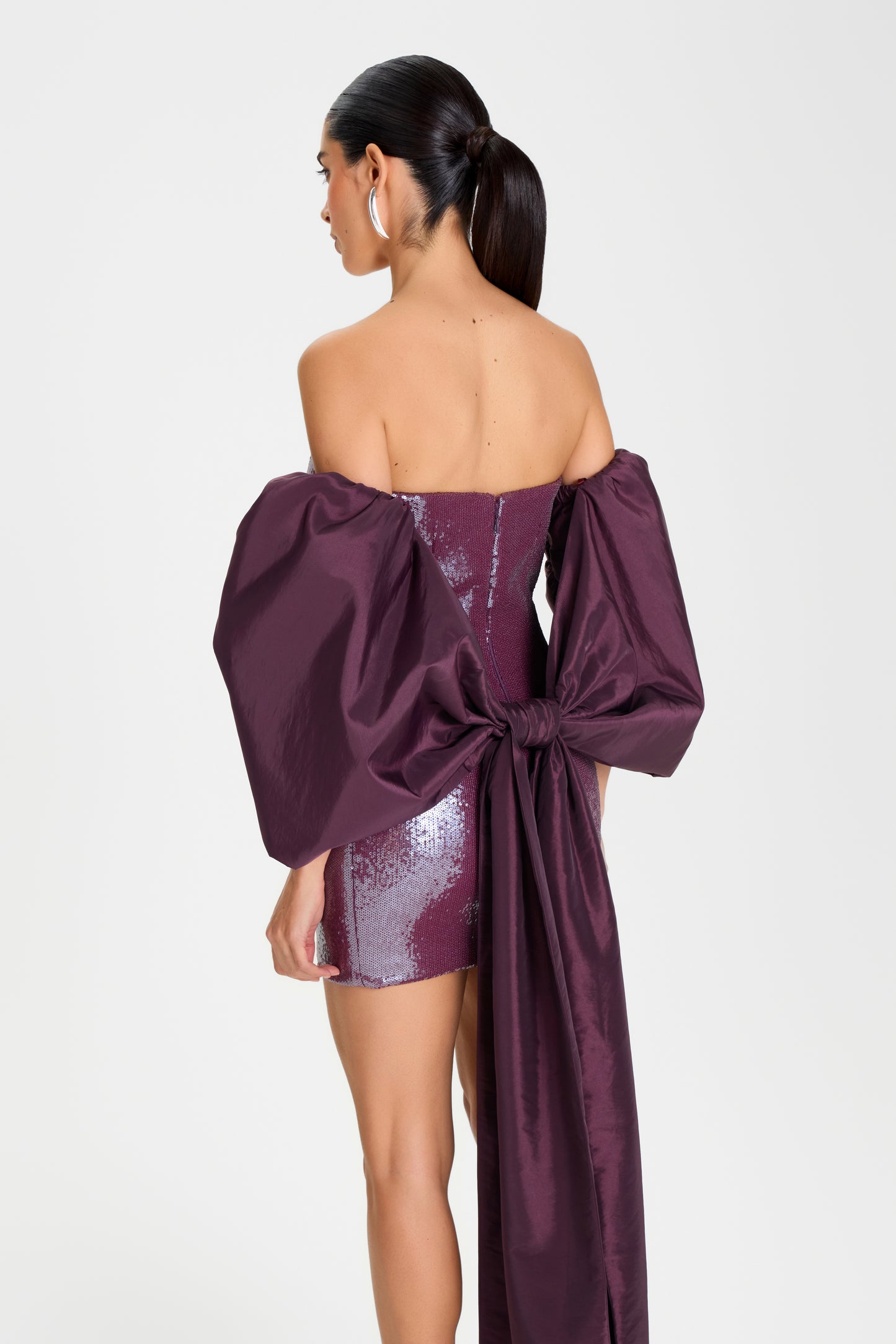 LARA BURGUNDY DRESS