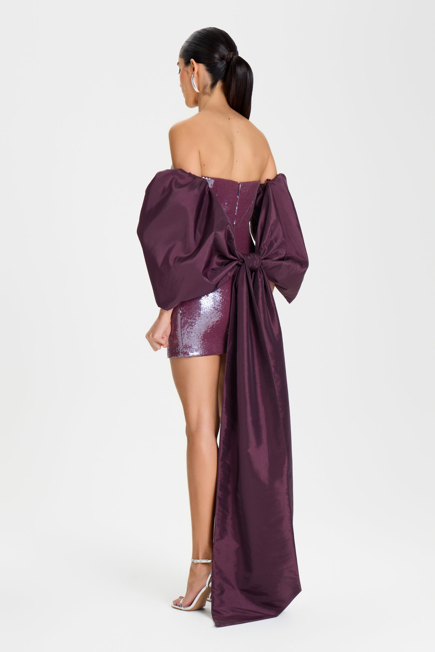 LARA BURGUNDY DRESS