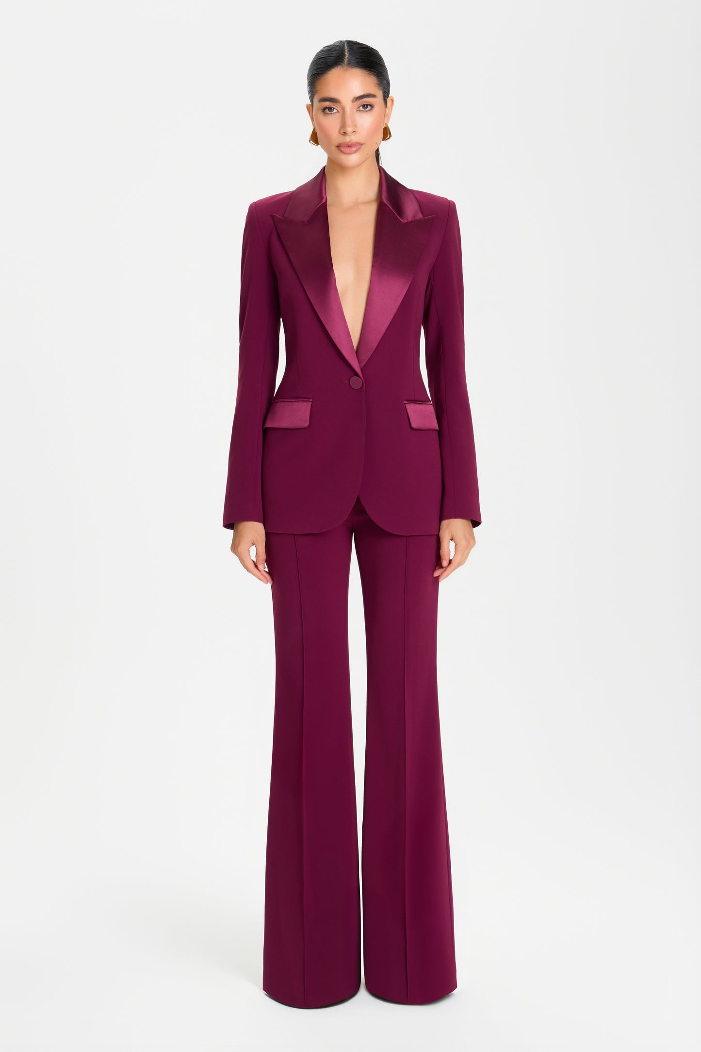 NATASHA BURGUNDY BLAZER
