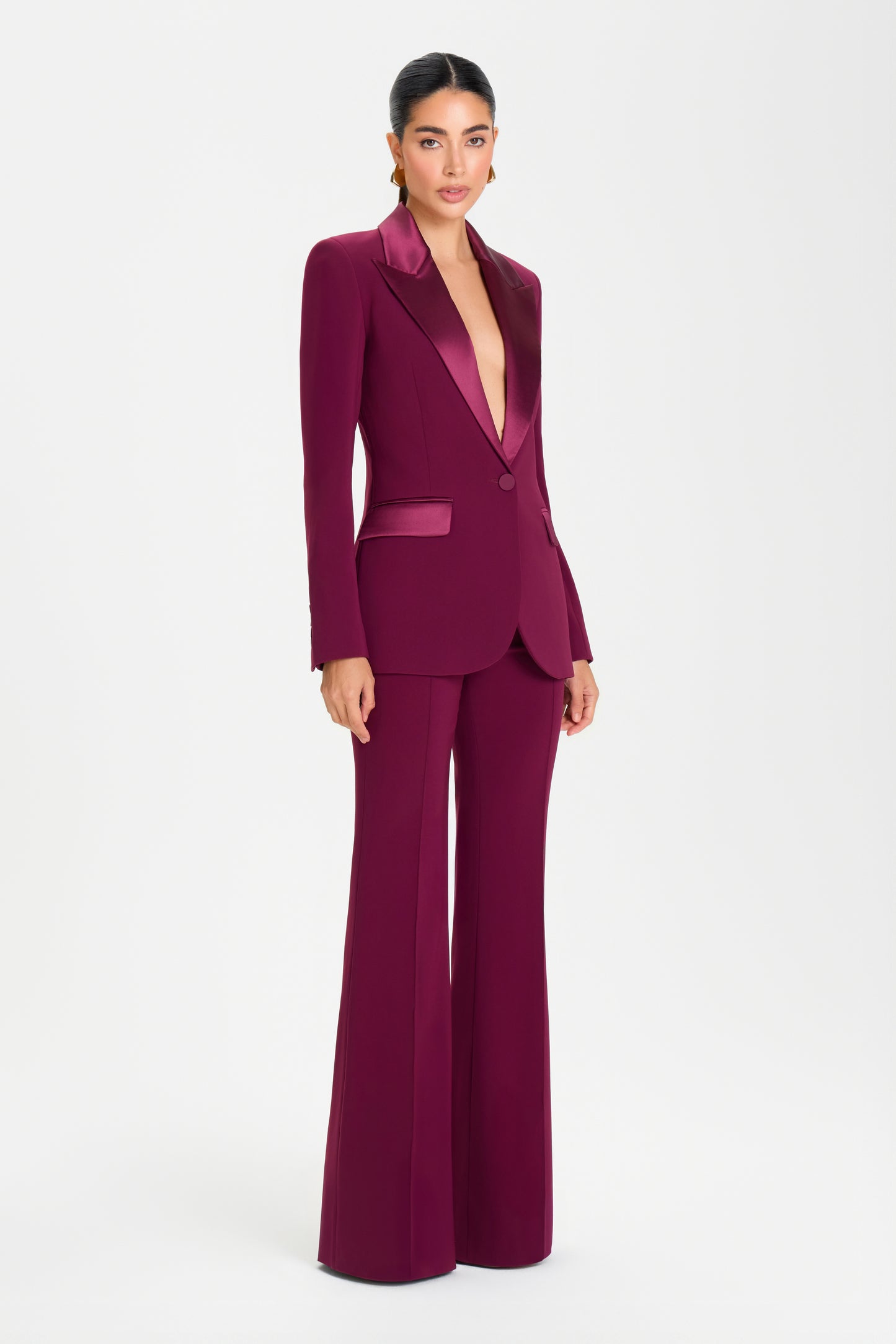NATASHA BURGUNDY BLAZER