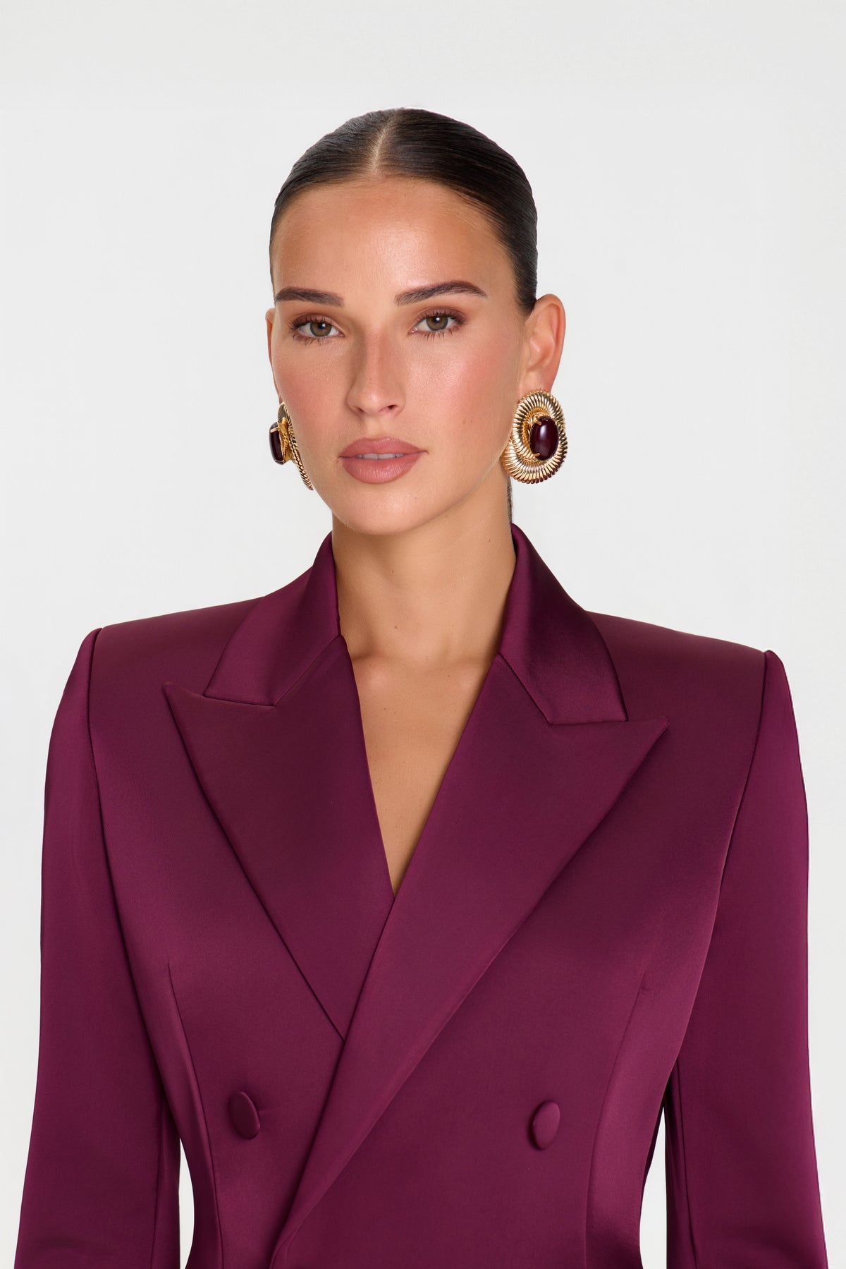 MONICA BURGUNDY BLAZER DRESS