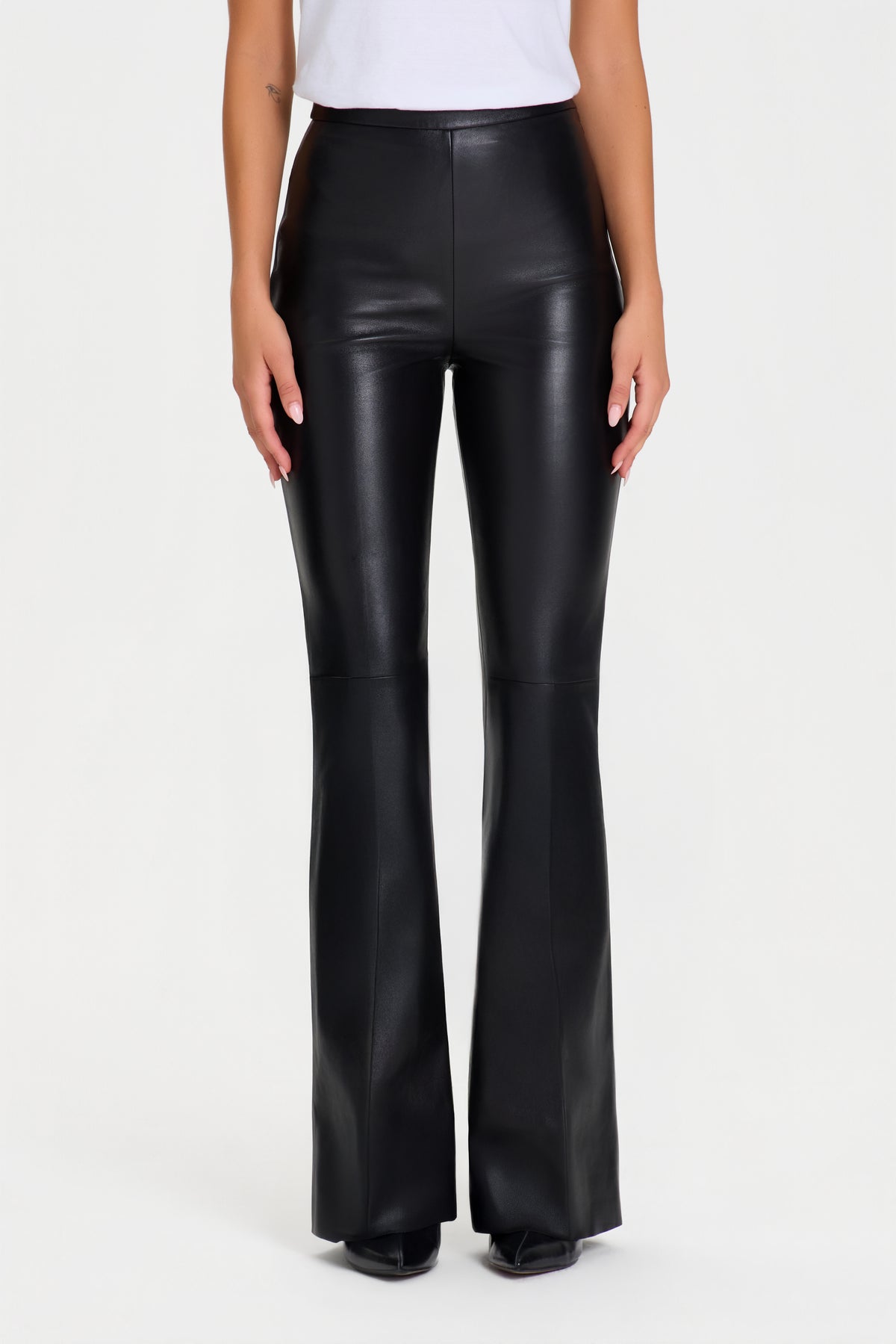 JESSIE BLACK LEATHER TROUSERS