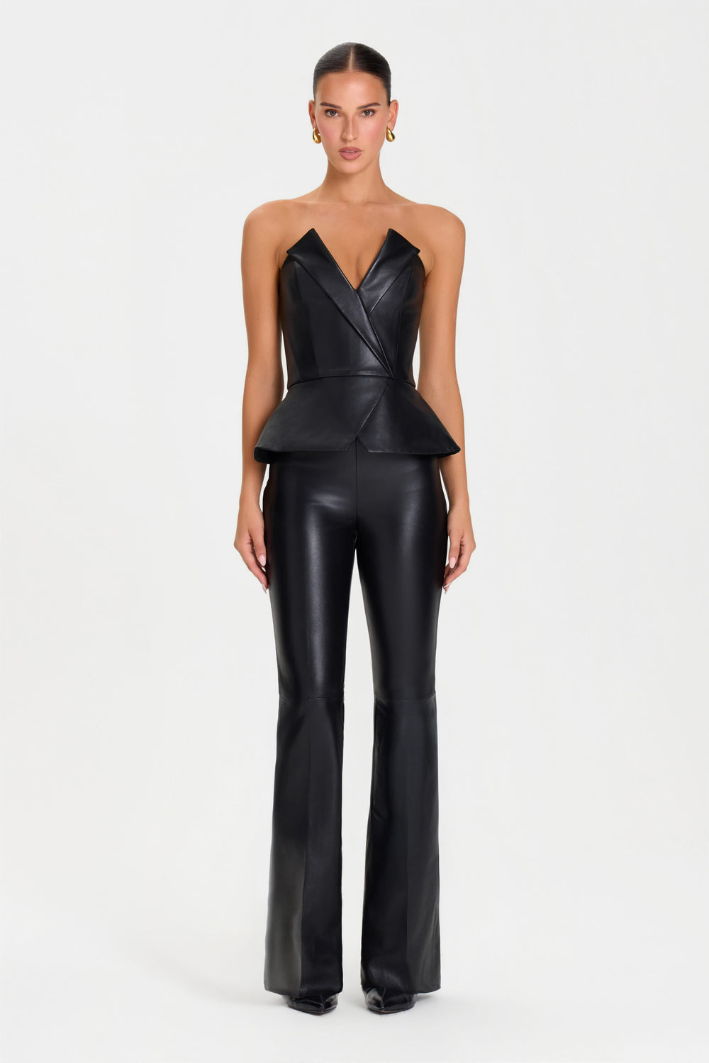 TROUSER Trousers JESSIE BLACK LEATHER TROUSERS