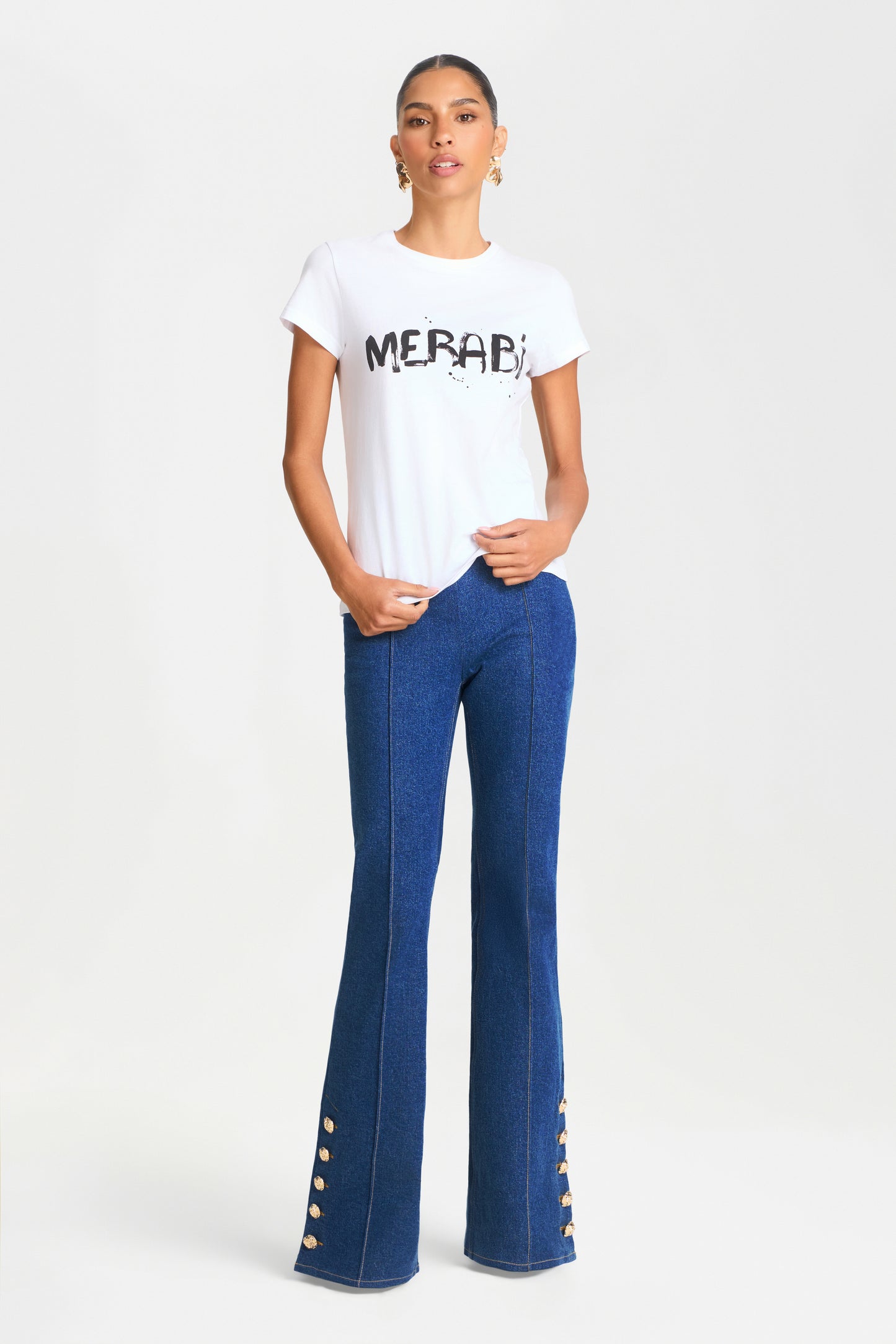 MERABI WHITE LOGO T-SHIRT