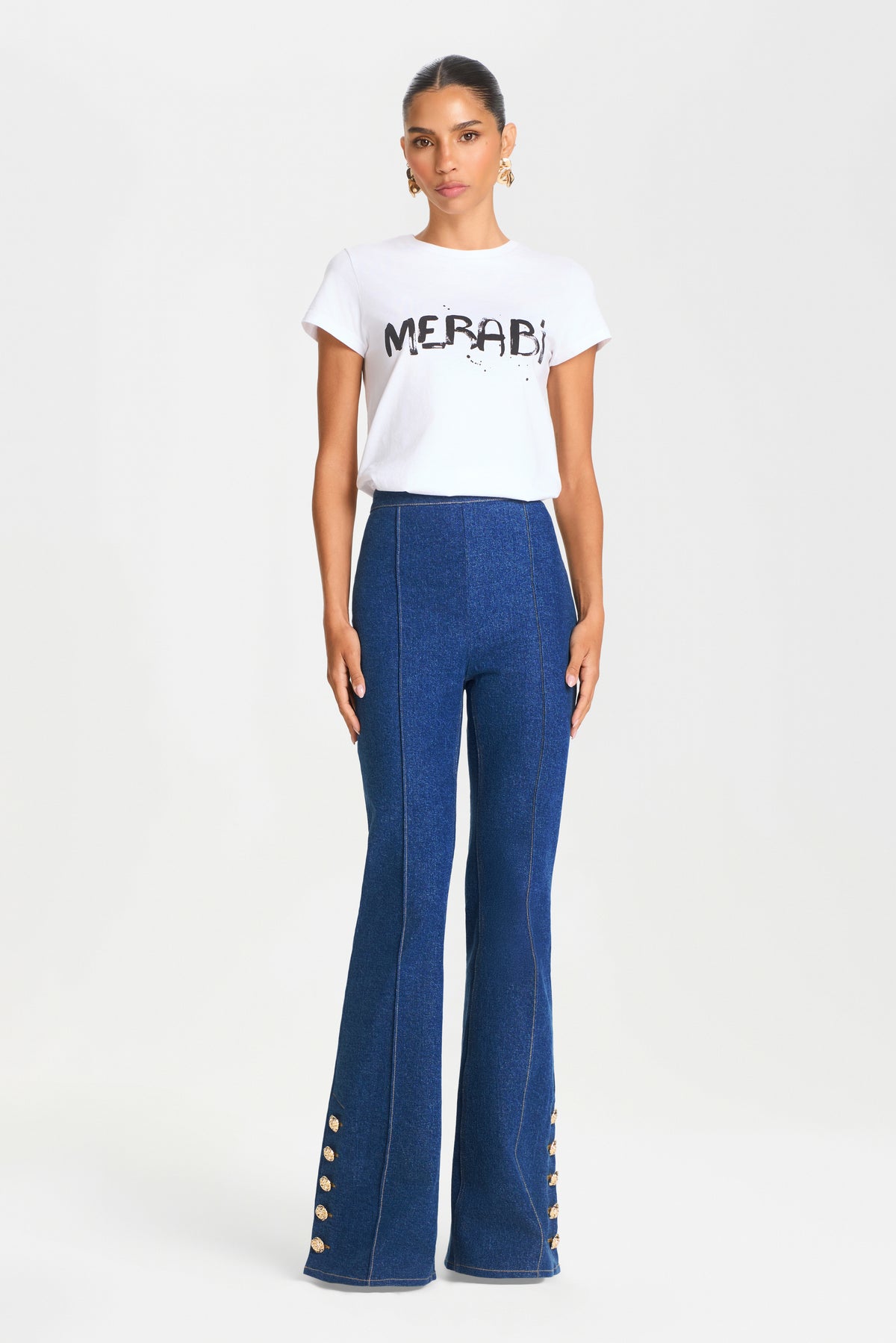 MERABI WHITE LOGO T-SHIRT