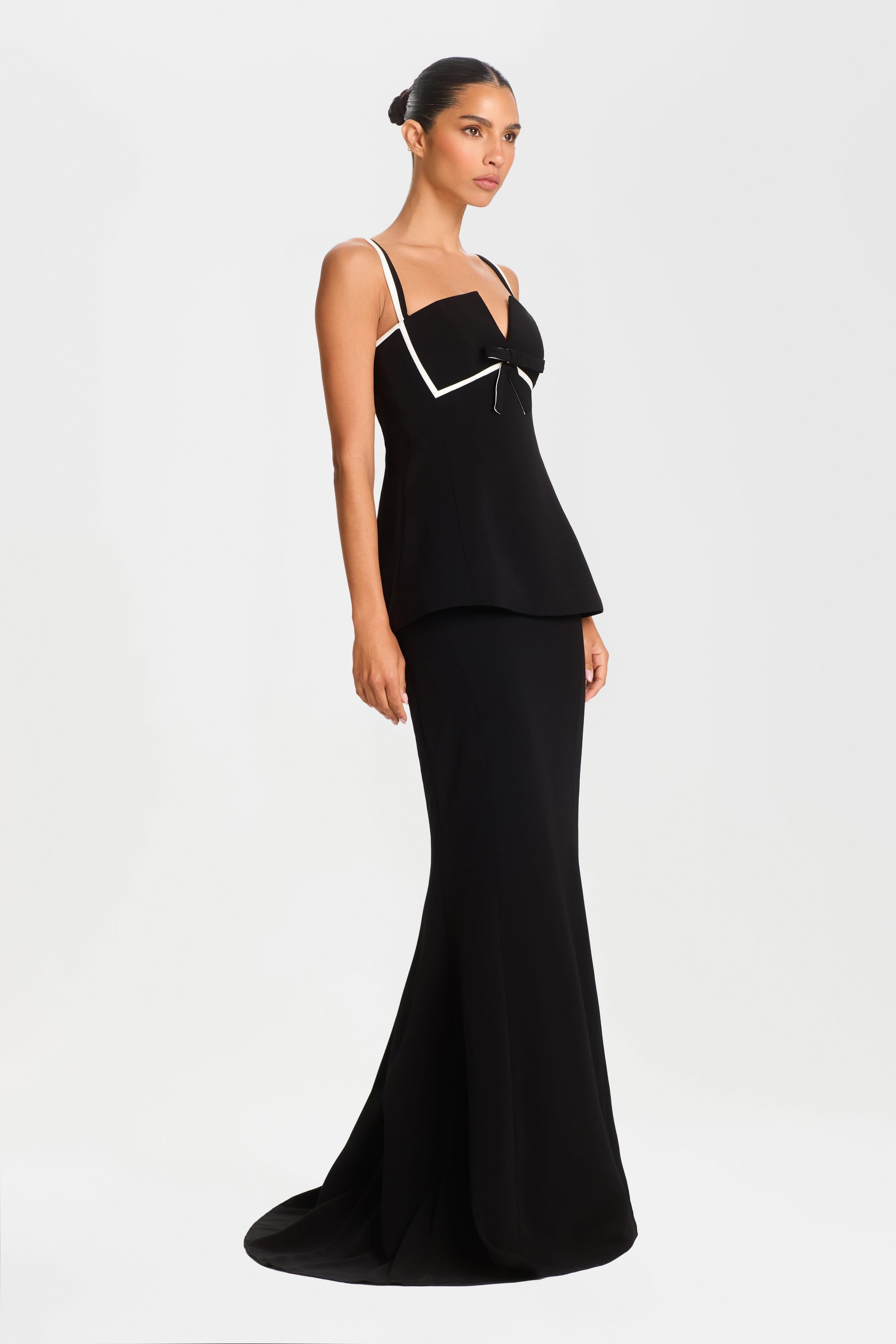 NADINE MERABI Skirts Carolina Black Maxi Skirt