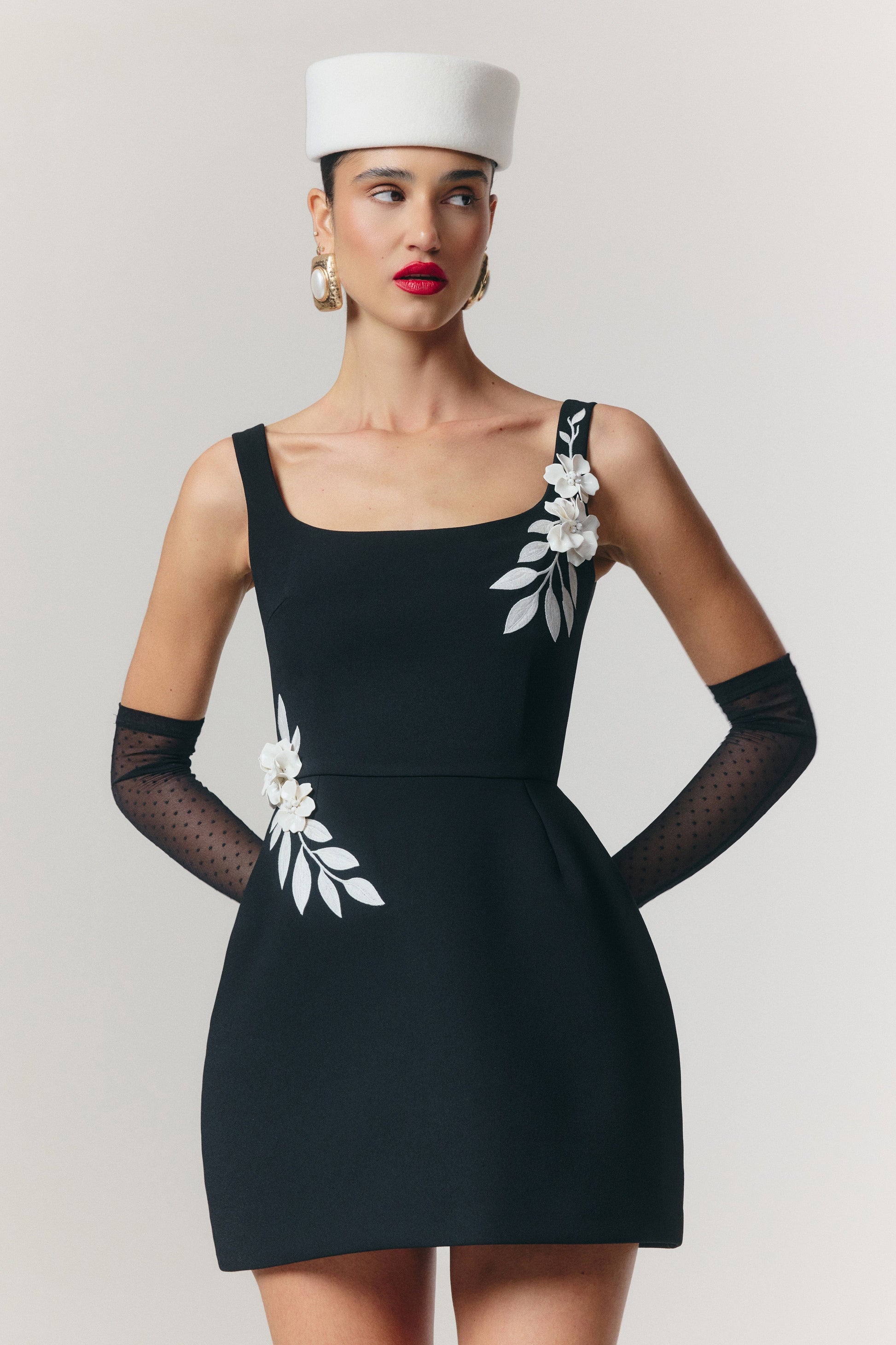 Lana Monochrome Dress | Monochrome Mini Dress