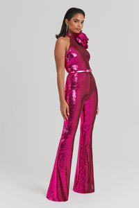 Cecille Hot Pink Jumpsuit